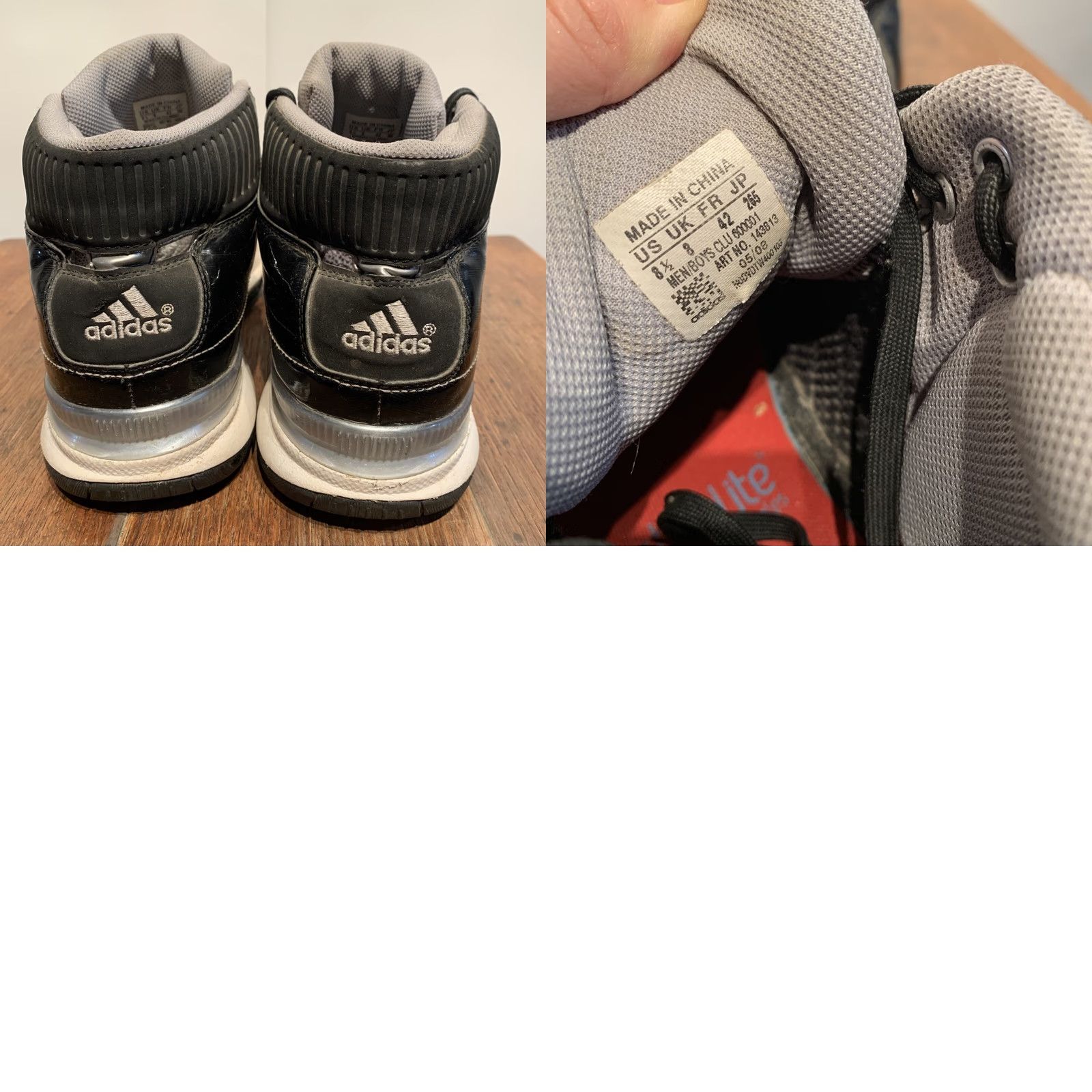Adidas VINTAGE Adidas Basketball Shoes High Top Mens 8.5 Black White Rare 2008 Basketball Shoes Mens Size 8.5 Adidas Basketball Vintage 2008 Mens Black White Size US M / EU 48-50 / 2 - 8 Thumbnail