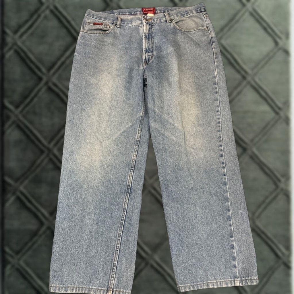 Chaps VINTAGE Chaps Ralph Lauren Jeans 90s Light Wash Straight Baggy Mens 36x30 Blue 90s Size US 36 / EU 52 - 1 Thumbnail