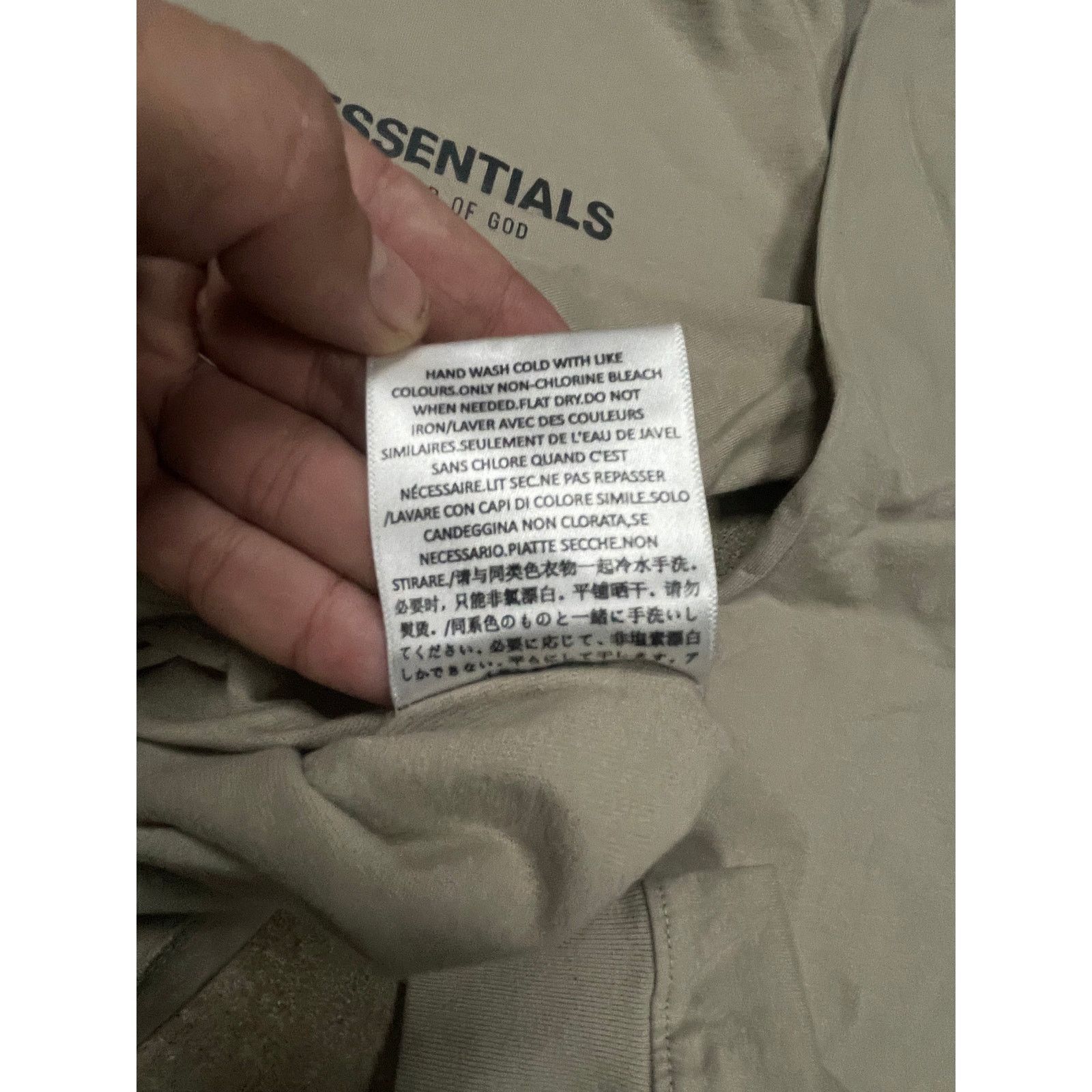 Essentials Essentials LS Cream Black Used Medium Size US M / EU 48-50 / 2 - 4 Thumbnail