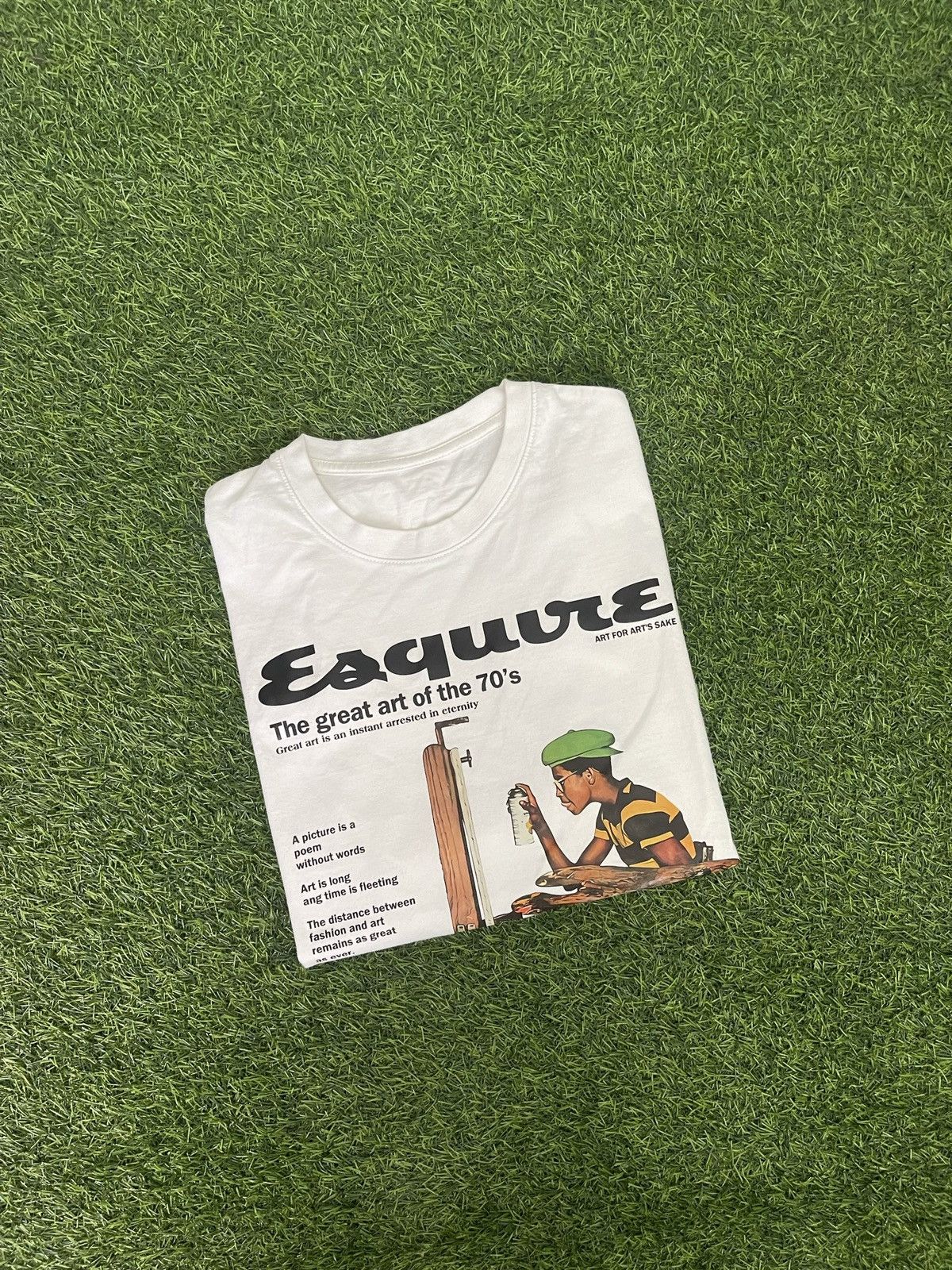 Vintage ESQUIRE 70’s TSHIRT Size US M / EU 48-50 / 2 - 2 Thumbnail