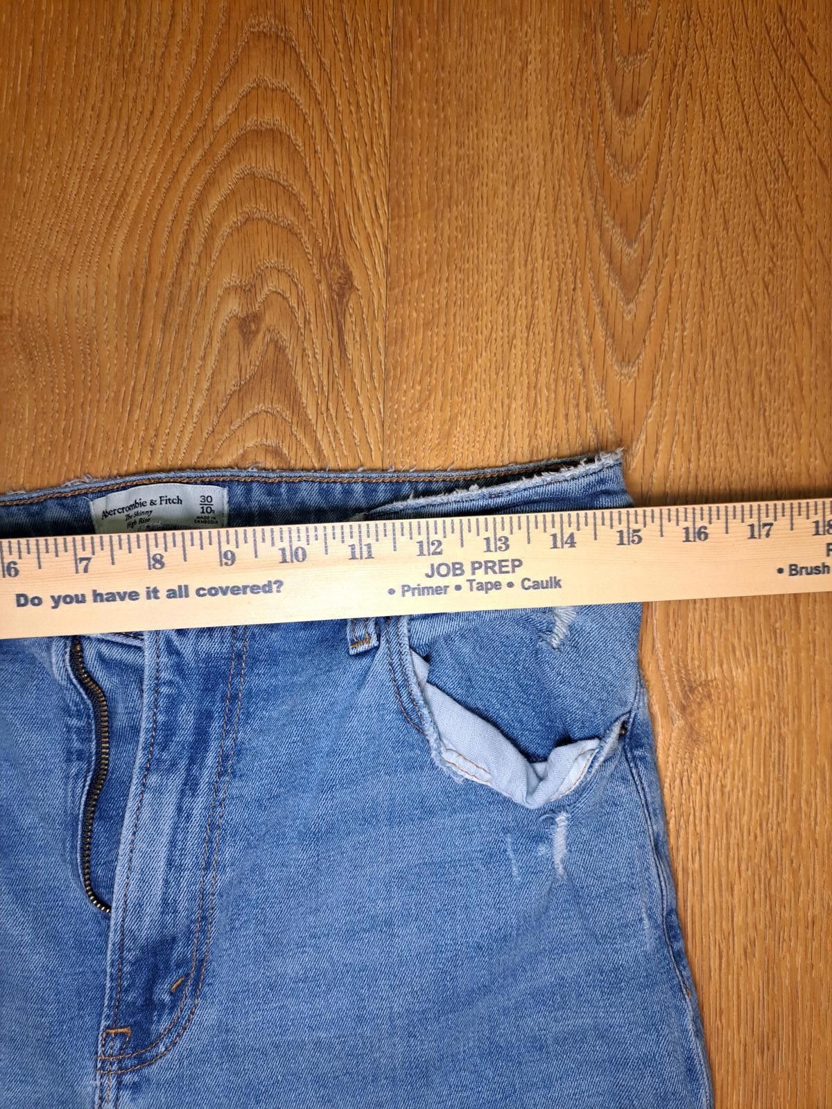 Abercrombie & Fitch DISTRESSED Y2K Abercrombie & Fitch Jeans Womens 10R Blue Size 32" / US 10 / IT 46 - 8 Thumbnail