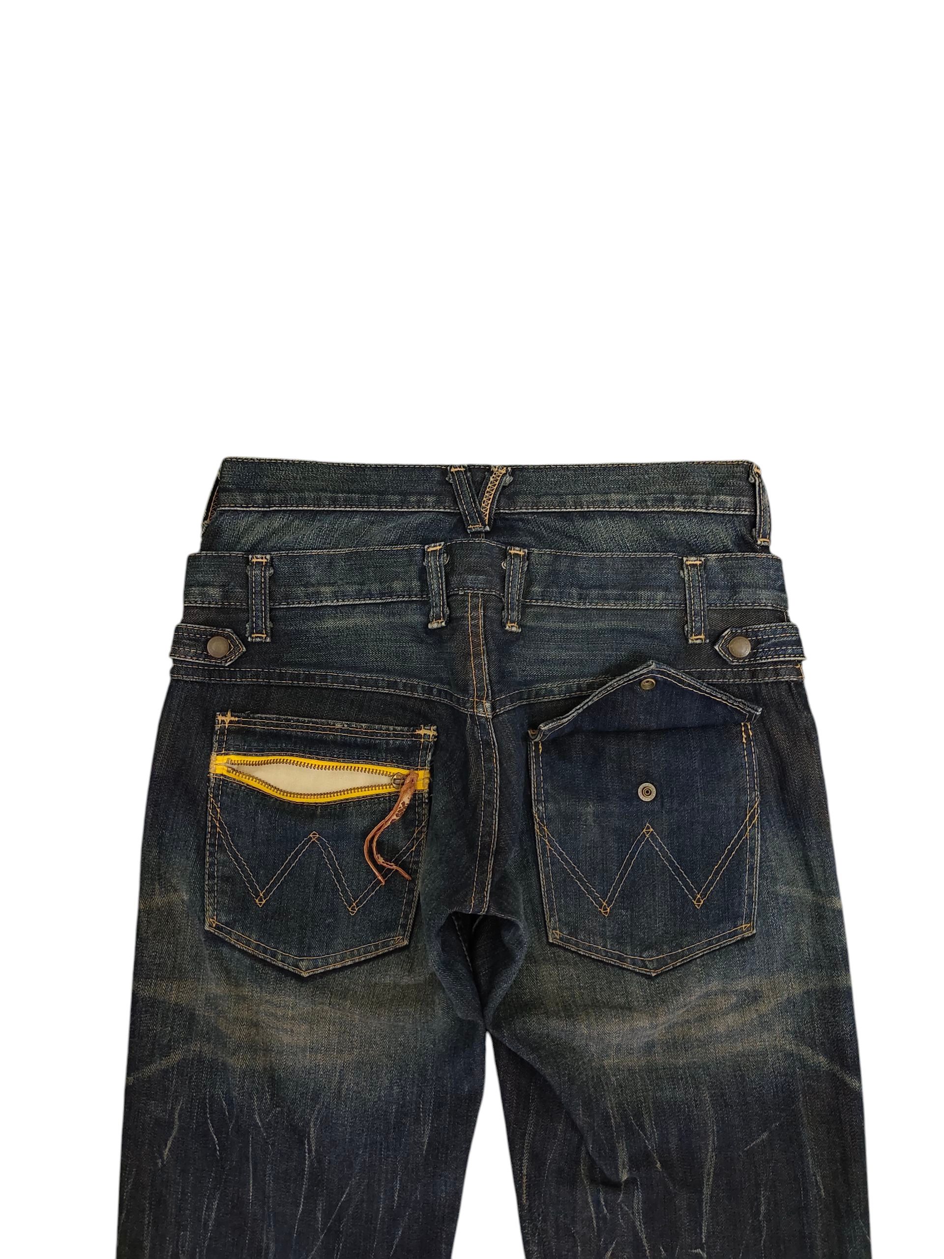 Undercover Vintage Wrangler Double Waist Jeans - Clawmark Whisker Denim Size US 30 / EU 46 - 9 Thumbnail
