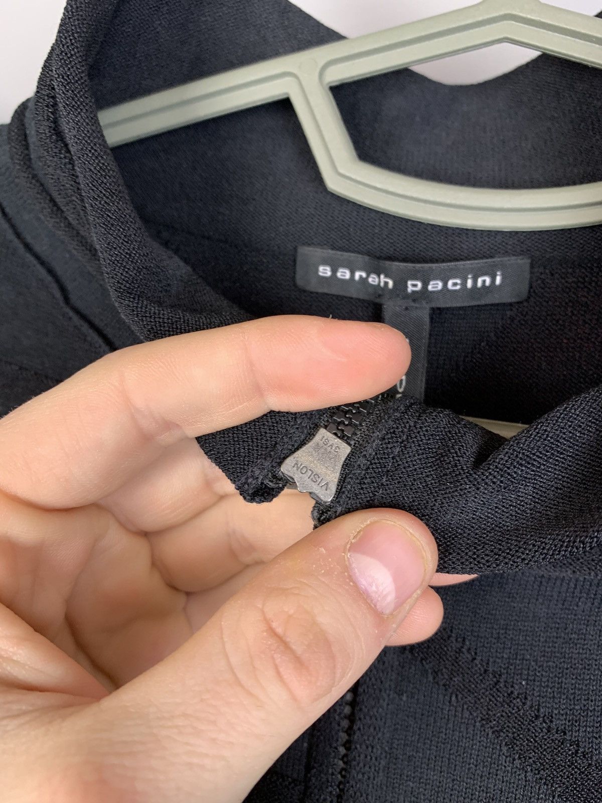 Designer × Sarah Pacini Sarah Pacini Full Zip T-shirt Made in Italy Size ONE SIZE - 4 Thumbnail