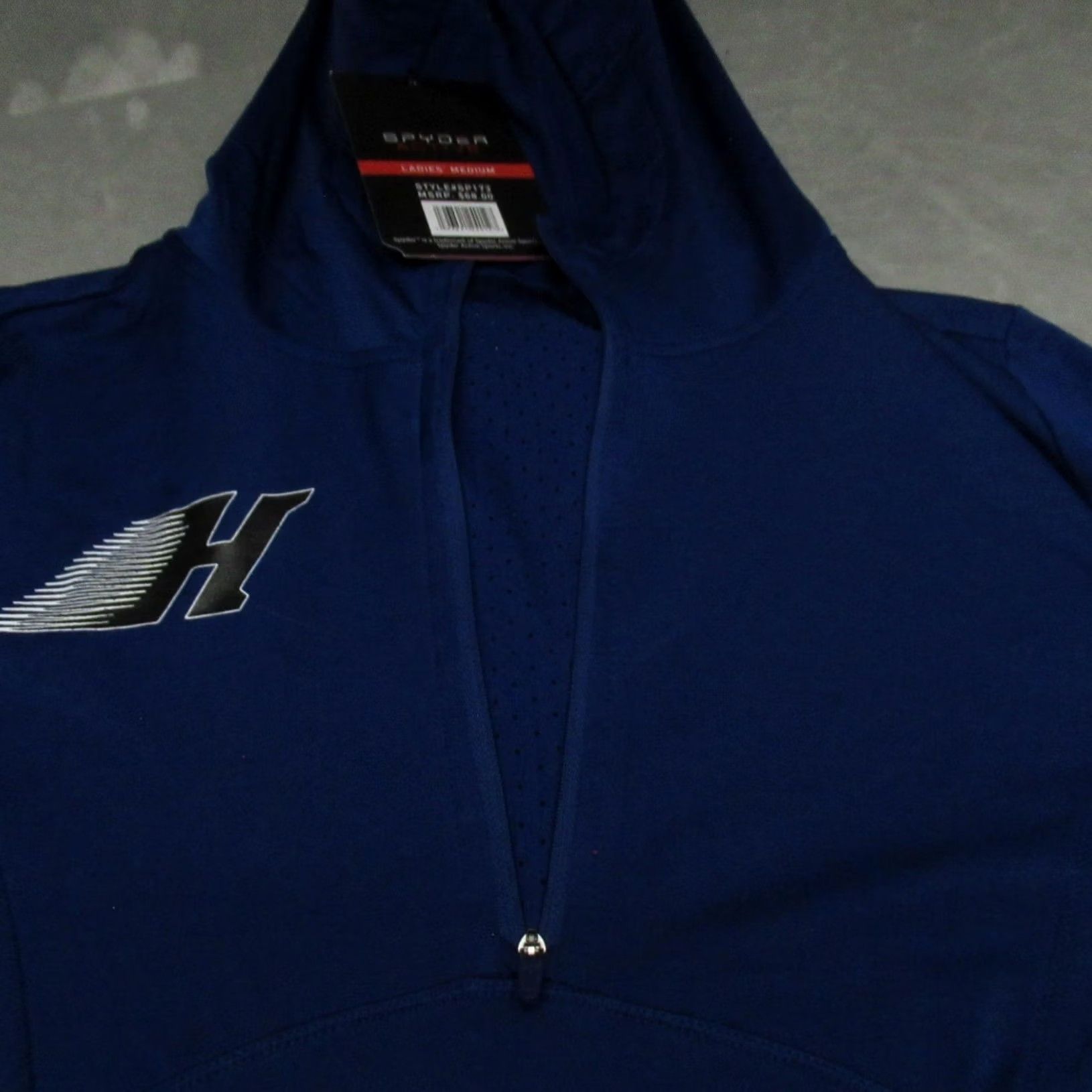 Spyder Spyder Hoodie Women M Blue Active Tech Fleece Pullover Size M / US 6-8 / IT 42-44 - 2 Thumbnail