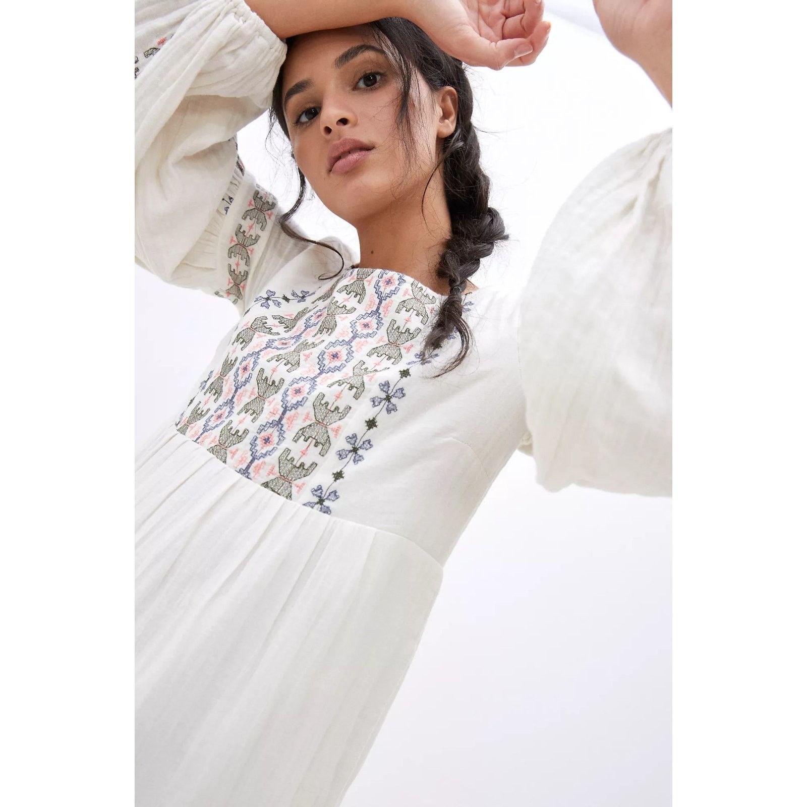 Anthropologie Anthropologie Lucienne Embroidered Maxi Dress Size 12 Size XL / US 12-14 / IT 48-50 - 3 Thumbnail