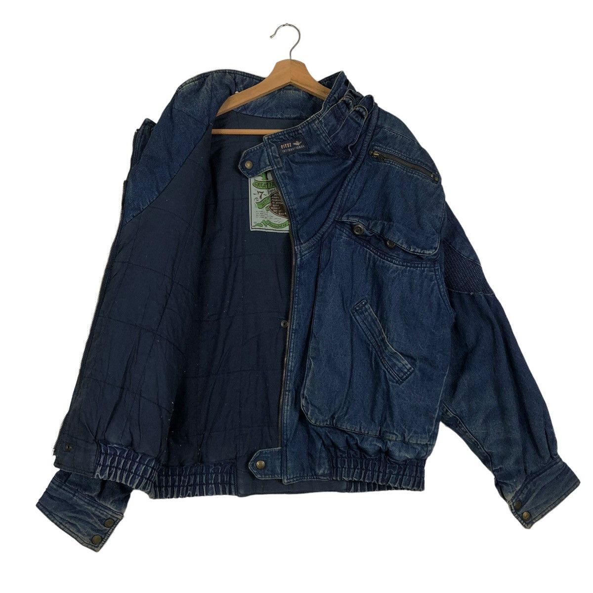 Hysteric Glamour 🔥Bondage Parachute Denim Bomber Jacket Fittz Japan Made Size US M / EU 48-50 / 2 - 9 Thumbnail