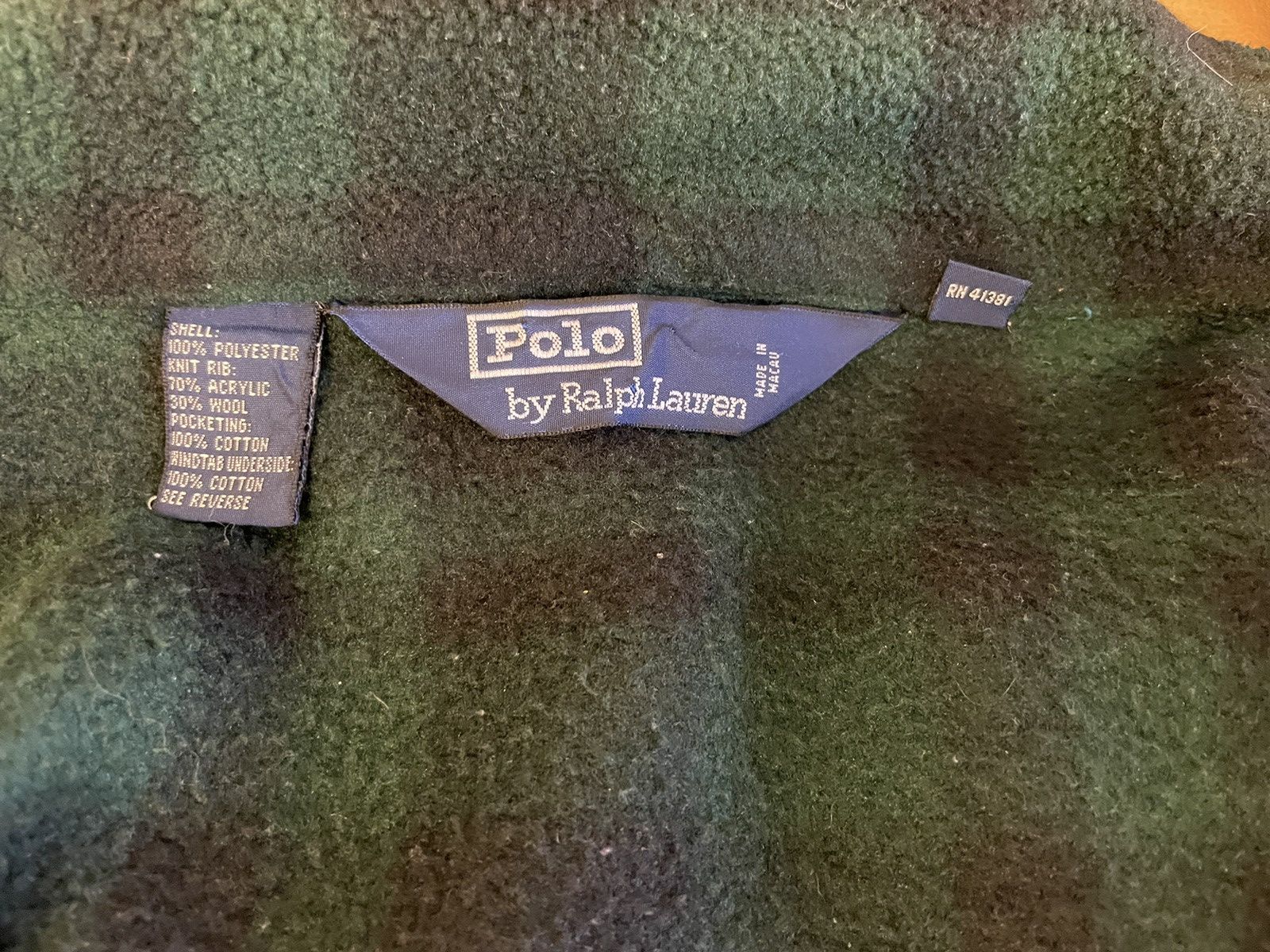 Polo Ralph Lauren × Vintage Black Watch Plaid Fleece Bomber Size US XL / EU 56 / 4 - 8 Thumbnail
