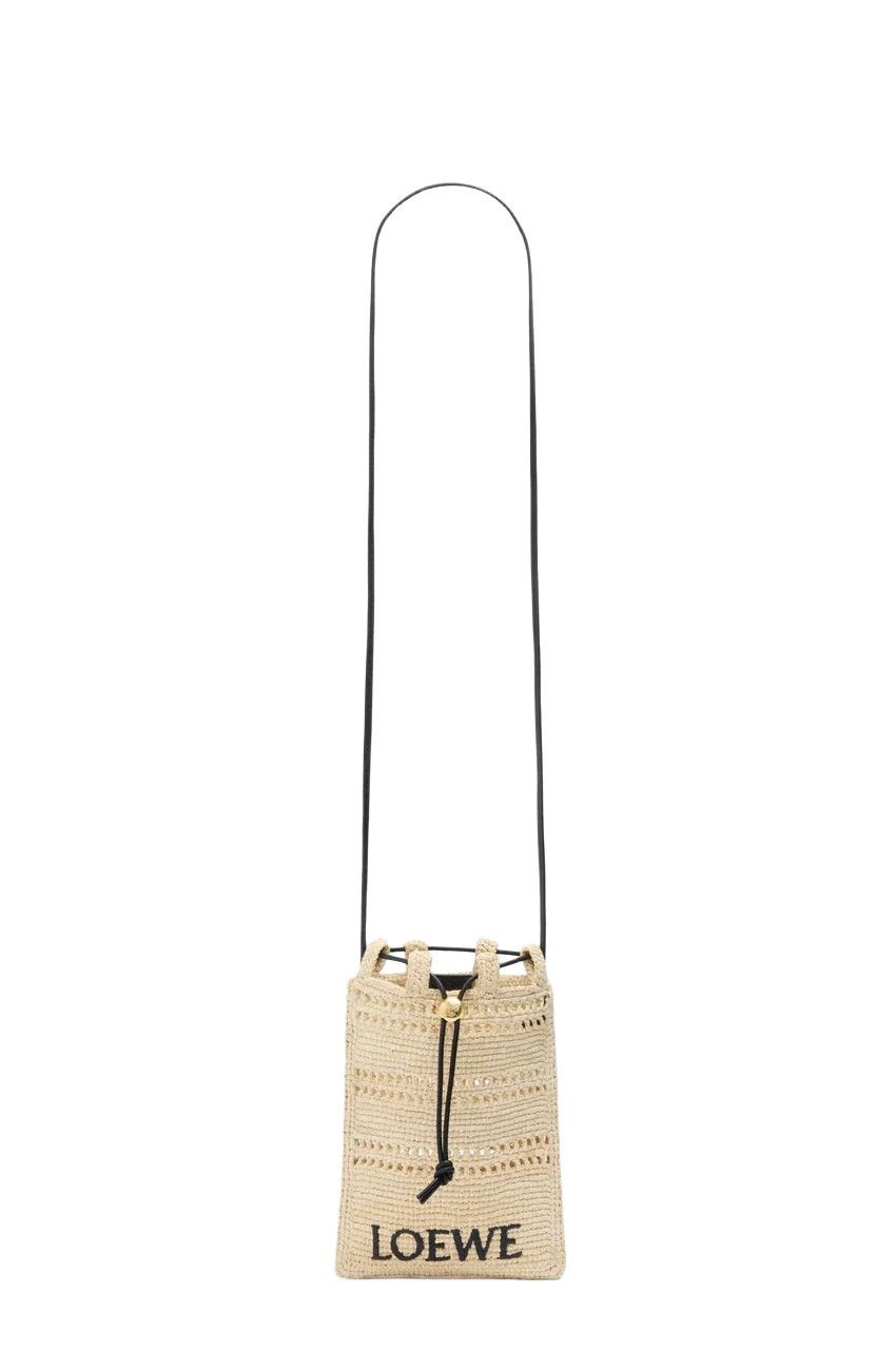 Loewe LOEWE Natural/Black Raffia Drawstring Mini Crossbody Size ONE SIZE - 2 Thumbnail