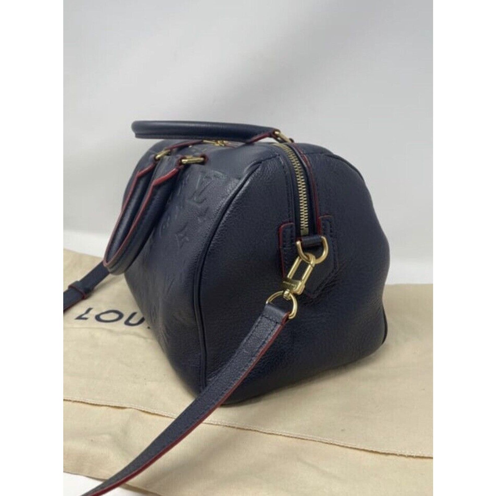 Louis Vuitton Louis Vuitton Speedy 30 Marine Rouge Empreinte Size ONE SIZE - 4 Thumbnail