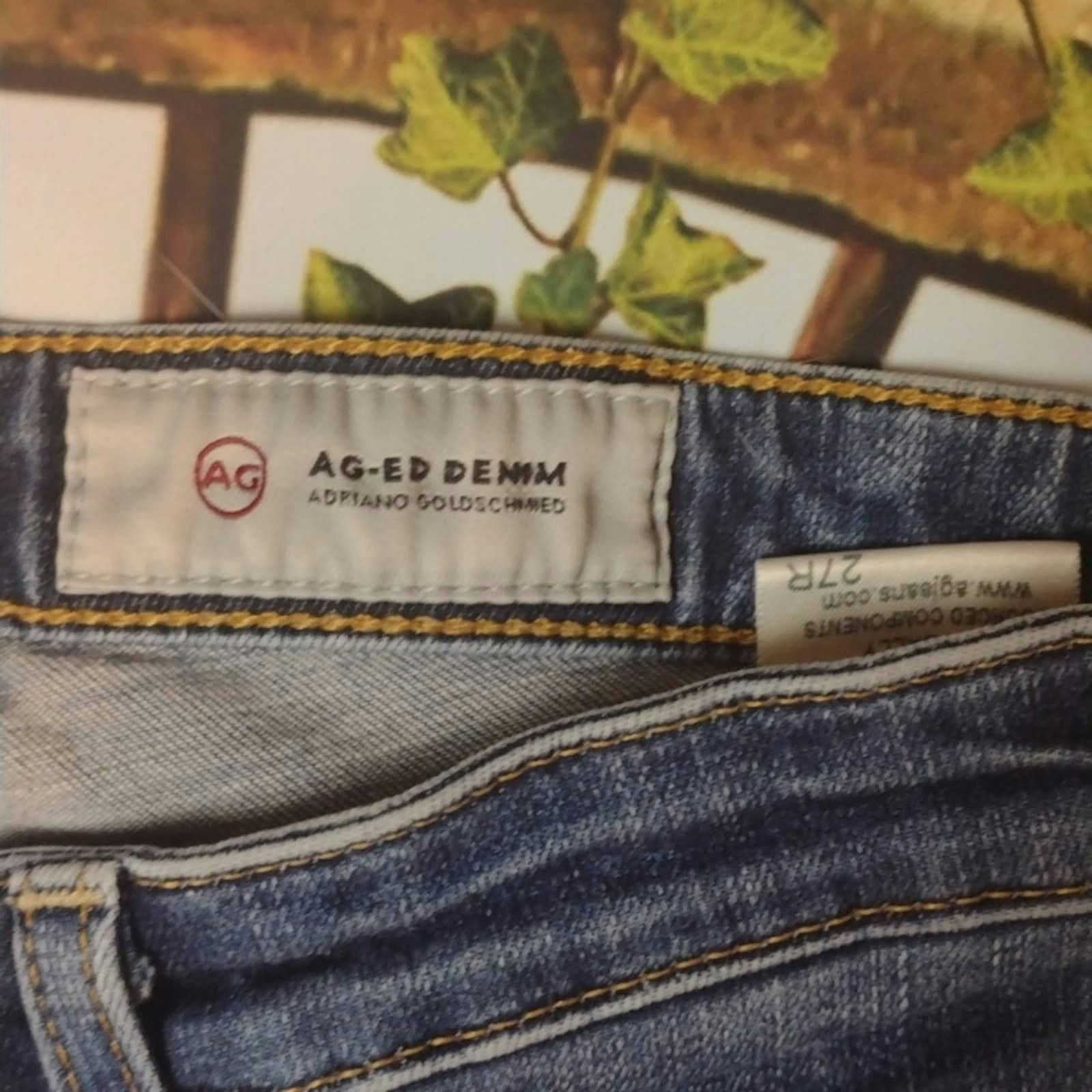 AG Adriano Goldschmied Ag Adriano Goldschmied legging ankle fringe jeans size 27r Size 28" / US 6 / IT 42 - 3 Thumbnail