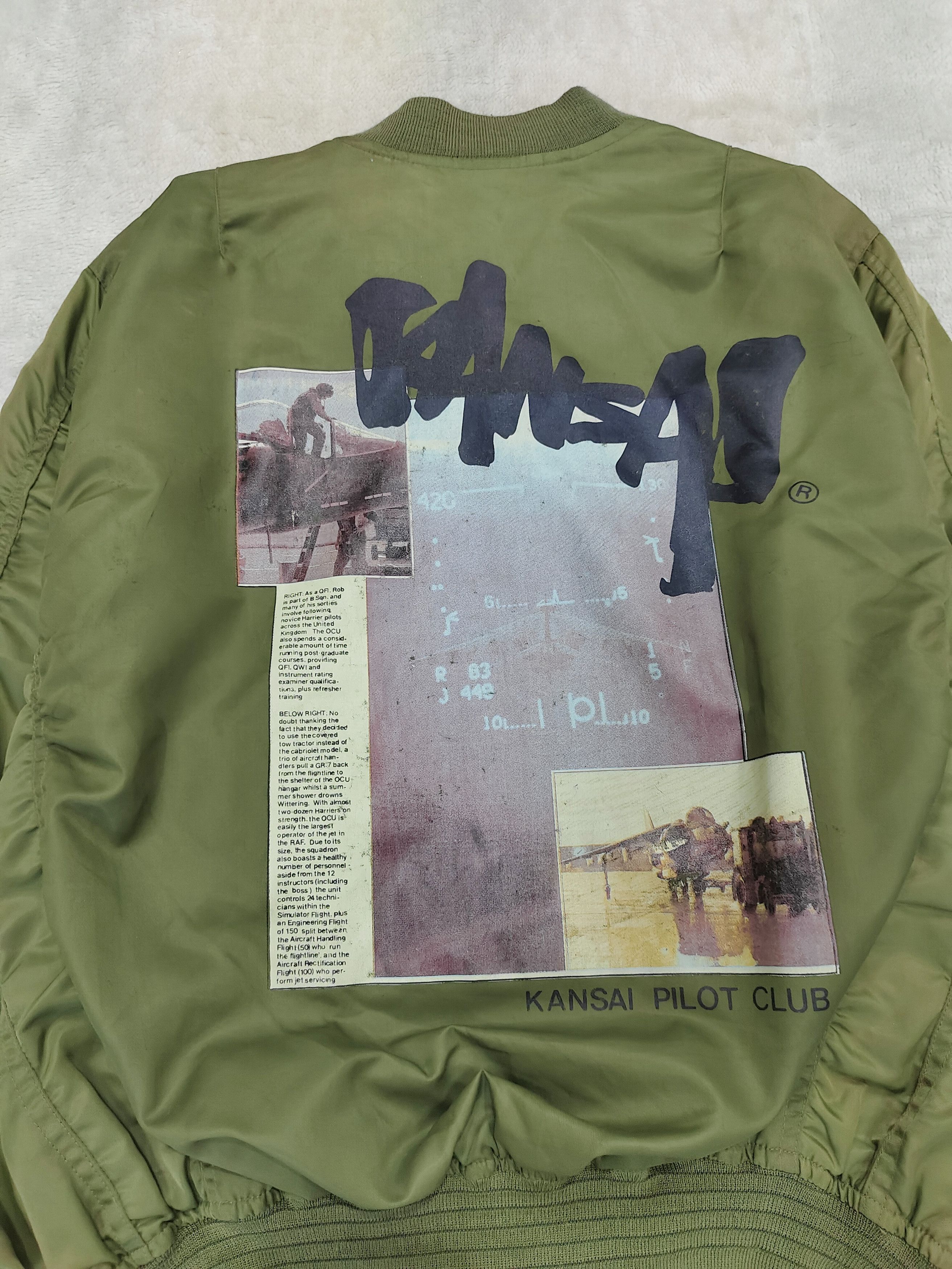 Kansai Yamamoto 80s Kansai- Archived Pilot Club Reversibel Bomber Jacket Size US M / EU 48-50 / 2 - 2 Thumbnail