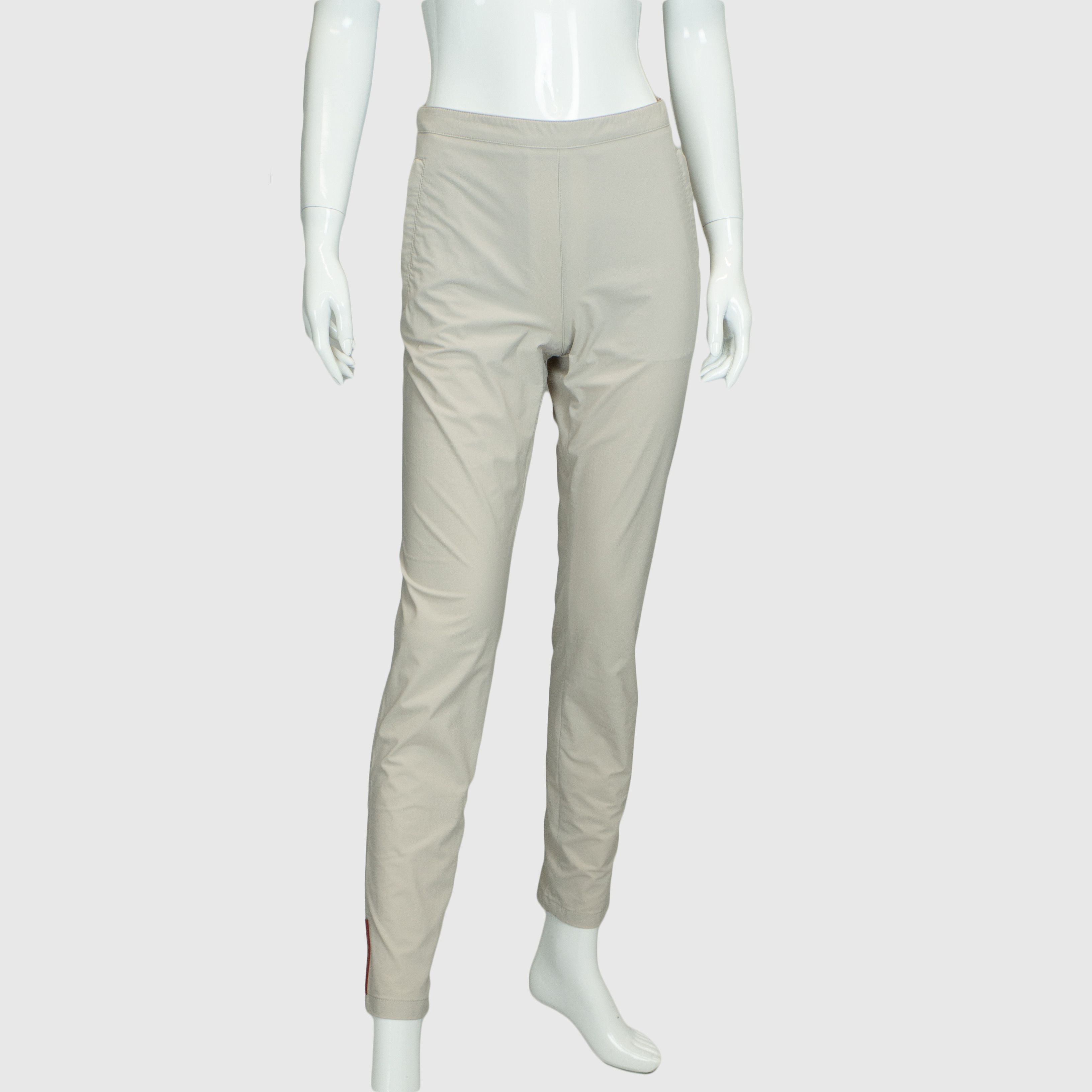 Prada PRADA Beige Elastic Women Pants Size 26" / US 2 / IT 38 - 1 Thumbnail