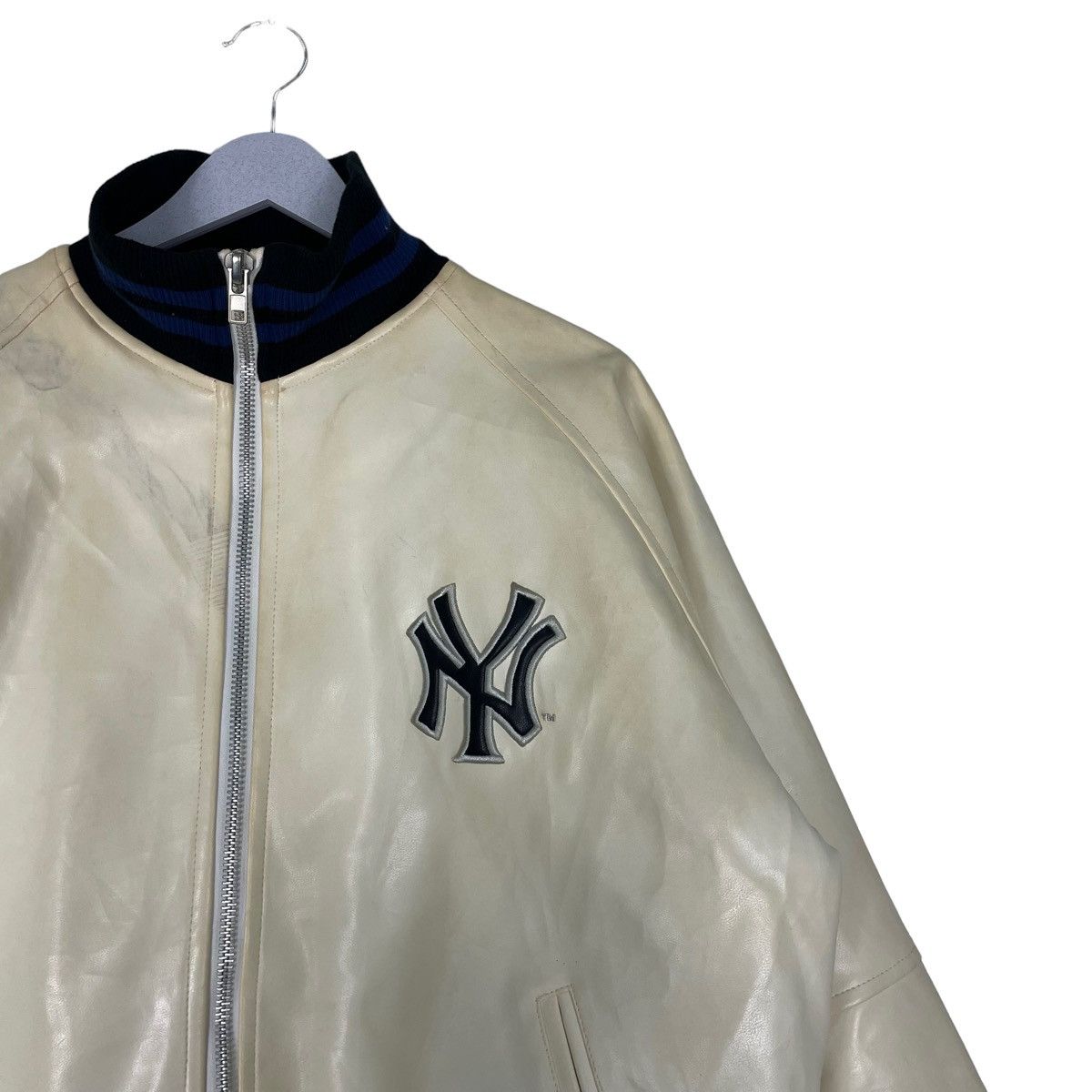 MLB × New York Yankees 💥NEW YORK YANKEES PU LEATHER BOMBER JACKET Size US L / EU 52-54 / 3 - 6 Thumbnail