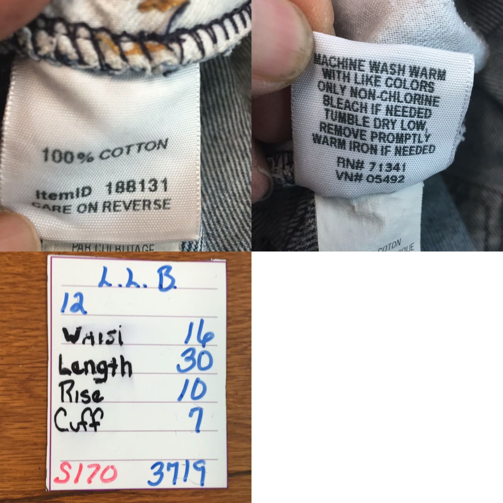 Vintage L.L. Bean Women's Jeans Size 12 Relaxed Mid Rise Straight Blue 32X30 Size 34" / US 12 / IT 48 - 8 Thumbnail