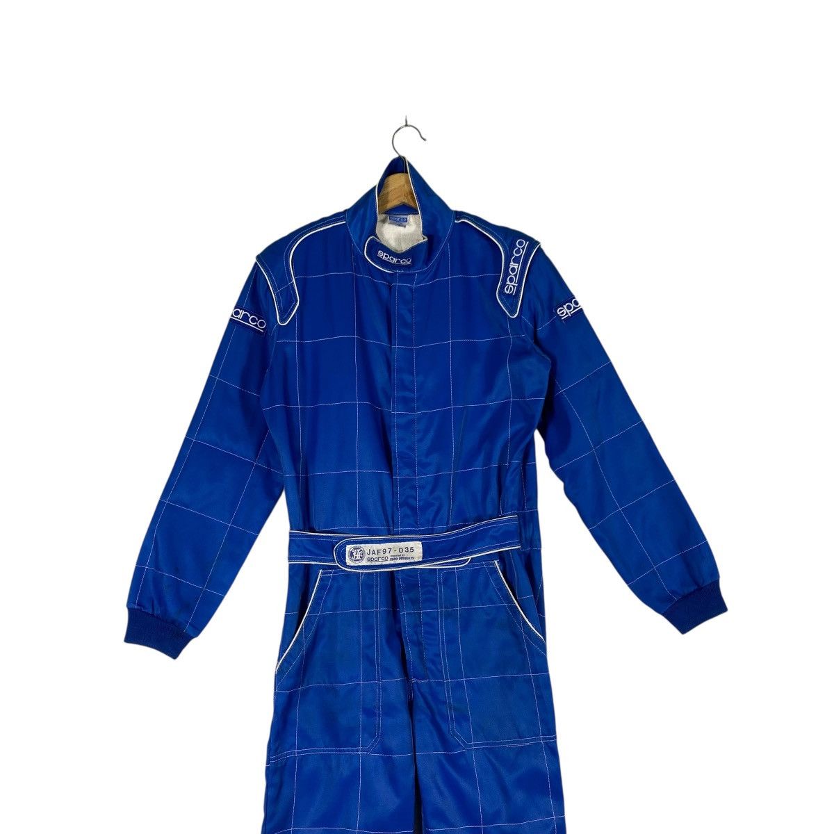 Japanese Brand Vintage Sparco R513 Racing Team Race For Win Blue Mens Suit Size US M / EU 48-50 / 2 - 4 Thumbnail
