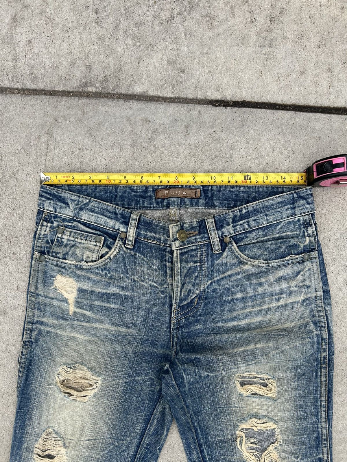 GOSTAR DE FUGA FLARED DISTRESSED JAPANESE Fuga De Gostar mudwashed jeans Size US 28 / EU 44 - 5 Thumbnail