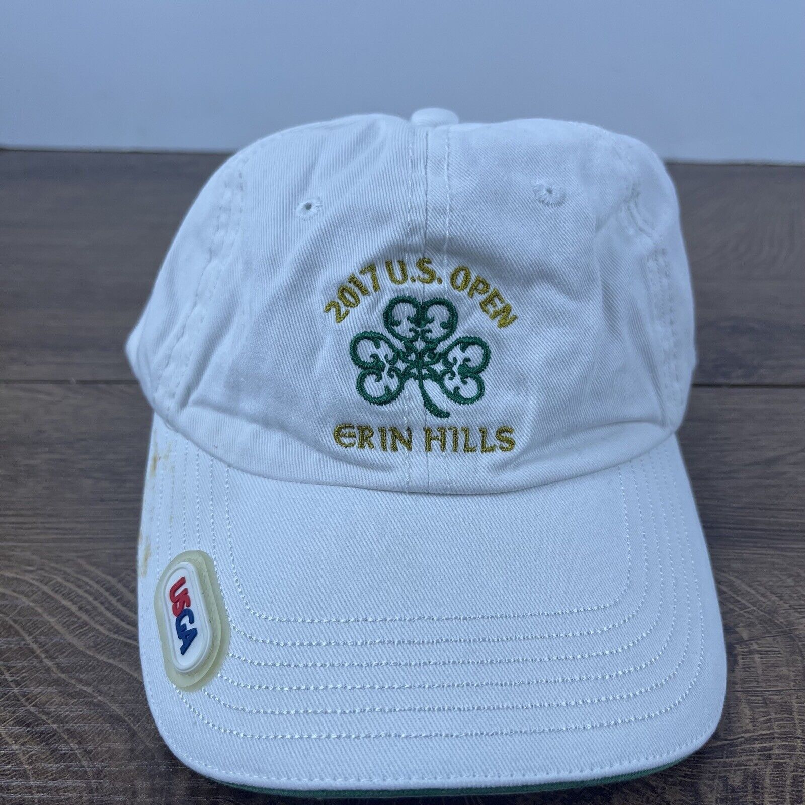 Other Erin Hills Hat 2017 US Open Hat White Cap Hat Adjustable Hat Size ONE SIZE - 3 Thumbnail