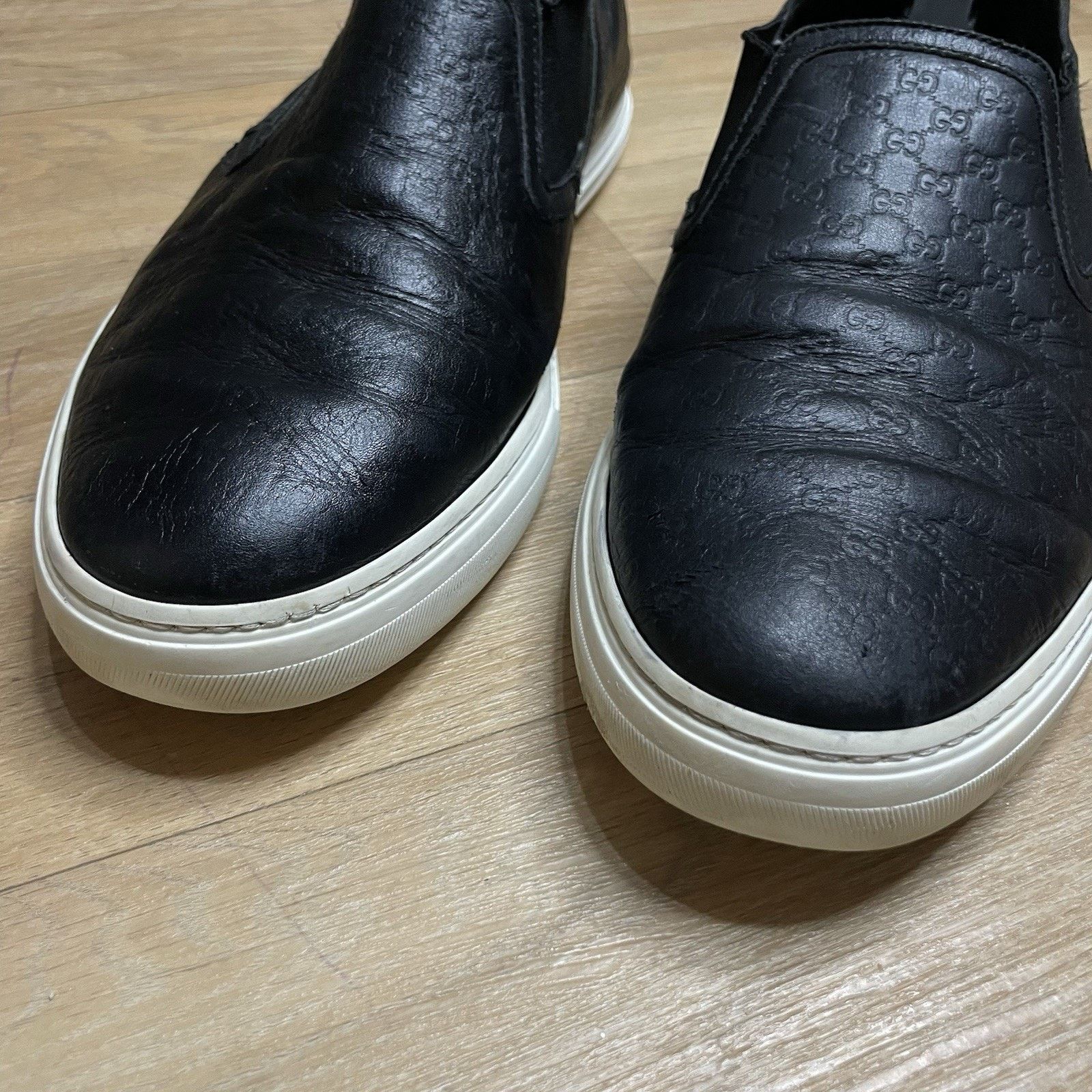 Gucci Gucci Sneakers Low-Top Monogram embossed shoes leather mens Size US 10.5 / EU 43-44 - 3 Thumbnail