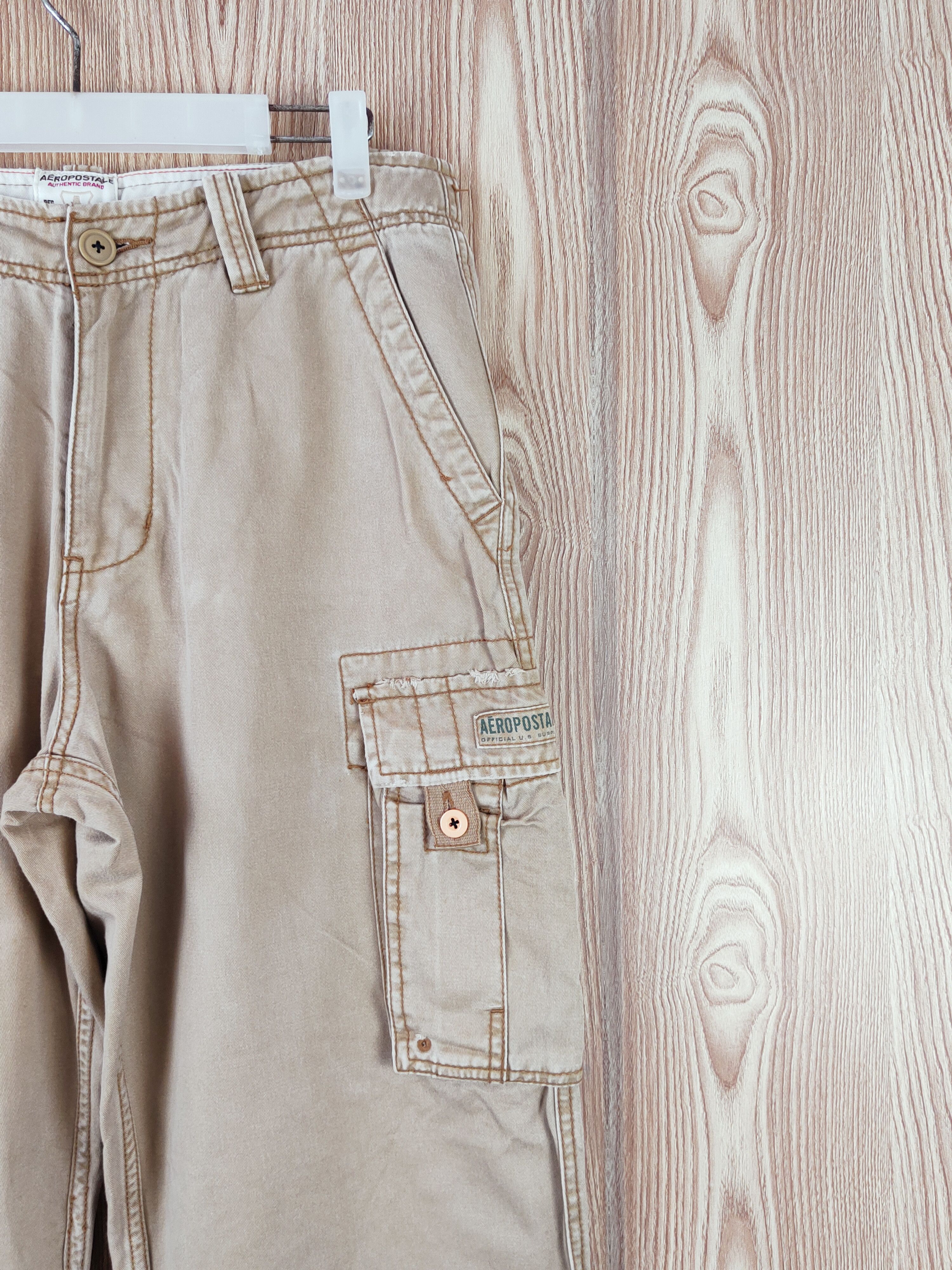 Aeropostale Aeropostale Beige Multipocket Tactical Cargo Pants #W899 Size US 31 - 6 Thumbnail