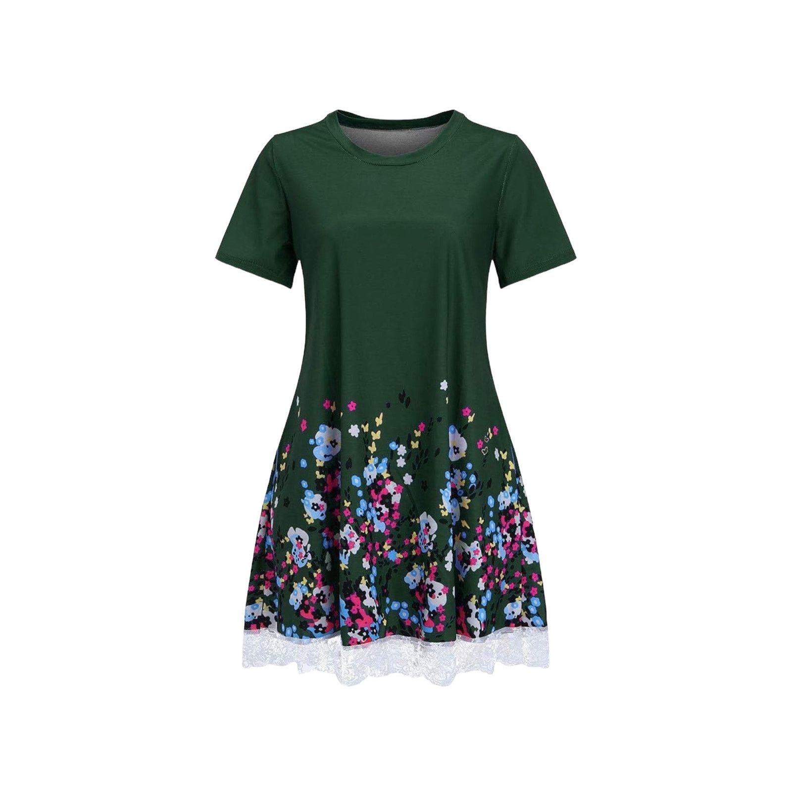 Other Short Sleeve Lace Tunic Swing T Shirt Dress with Pockets -L Size L / US 10 / IT 46 - 2 Thumbnail