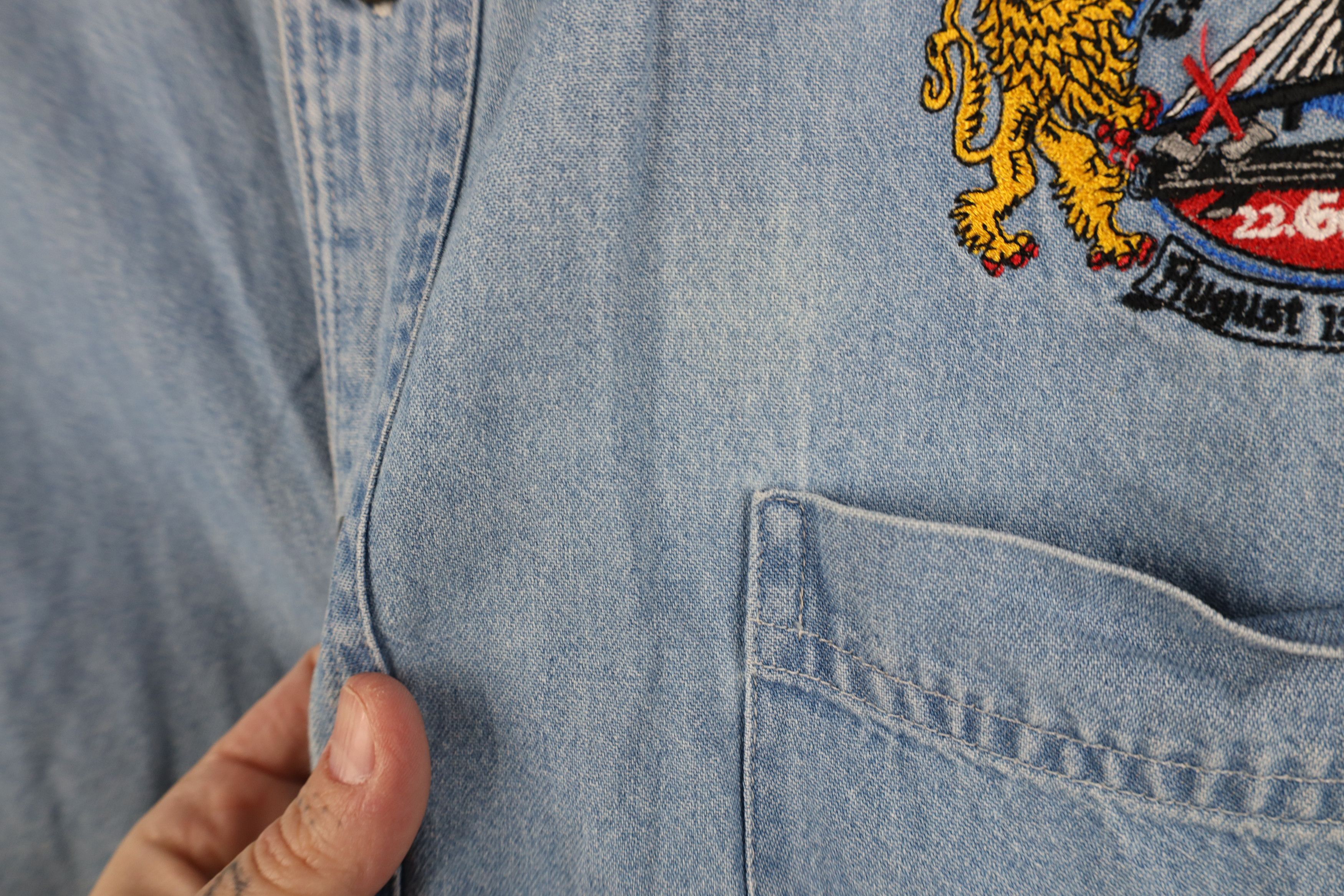 Vintage Vintage Y2K 2009 German American Festival Denim Button Shirt Size US XXL / EU 58 / 5 - 6 Thumbnail