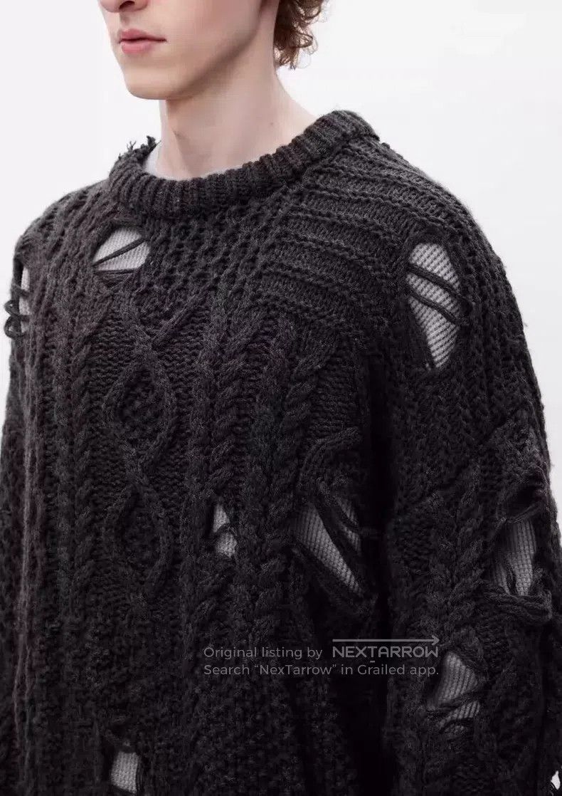 Neighborhood Neighborhood Distressed Sweater Deep Gray New L Size Size US L / EU 52-54 / 3 - 9 Thumbnail