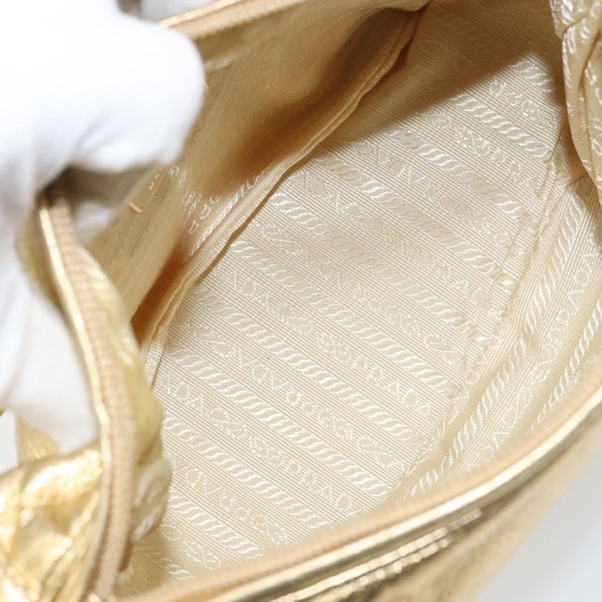 Prada Prada Leather Shoulder Bag Gold Size ONE SIZE - 6 Thumbnail