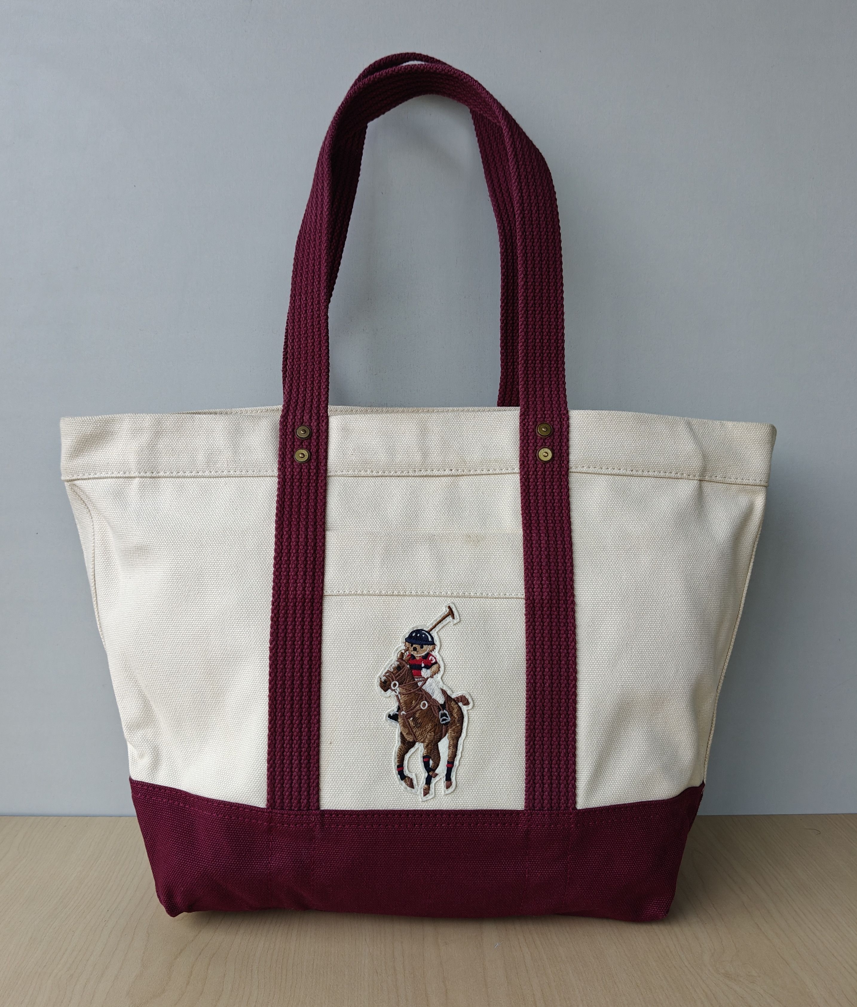 Polo Ralph Lauren Polo Ralph Lauren Canvas Medium Tote Free Shipping FTP/4016 Size ONE SIZE - 1 Thumbnail