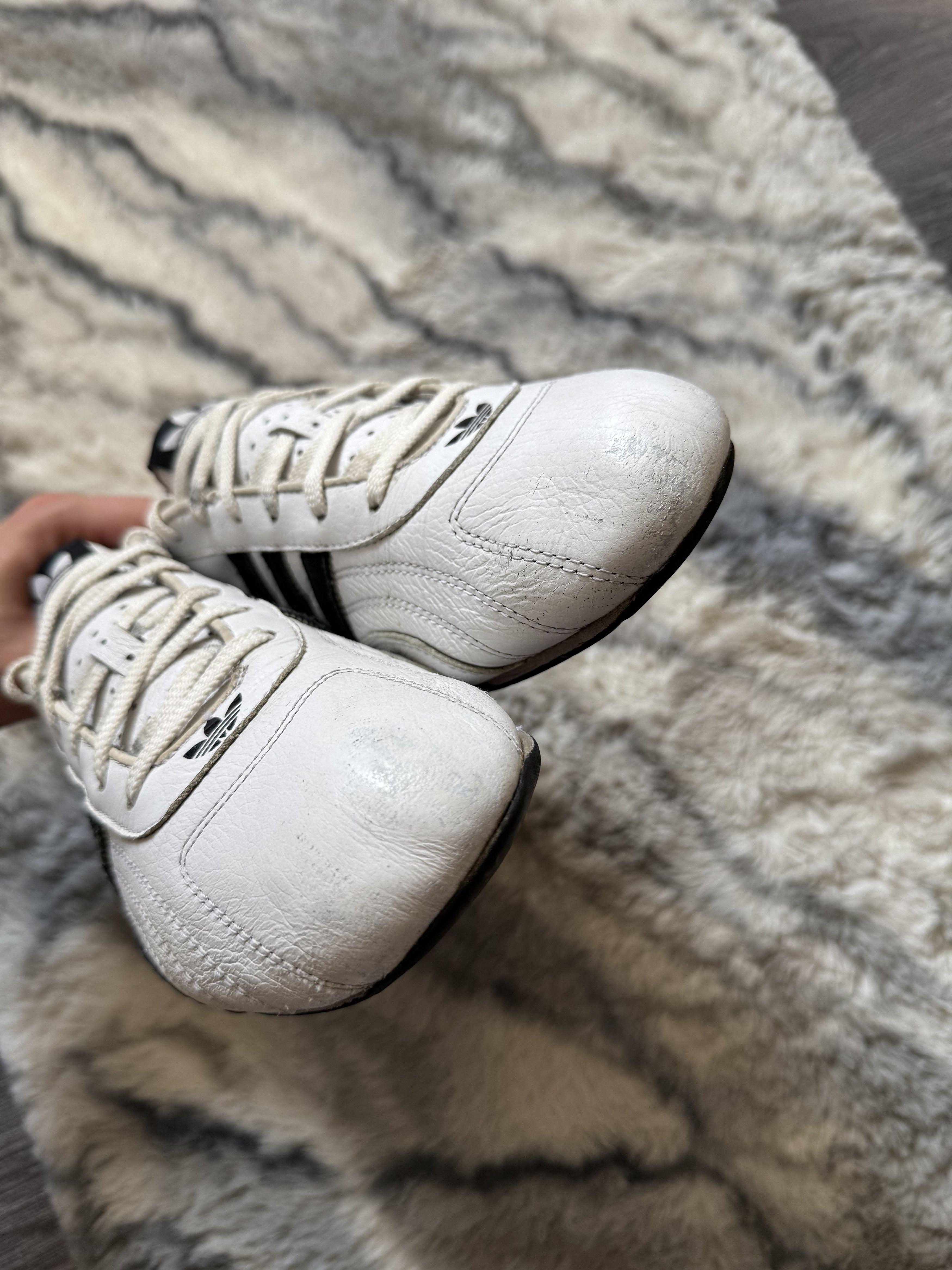 Adidas Vintage Y2K Adidas Goodyear White Leather Sneakers Size US 8.5 / EU 41-42 - 5 Thumbnail