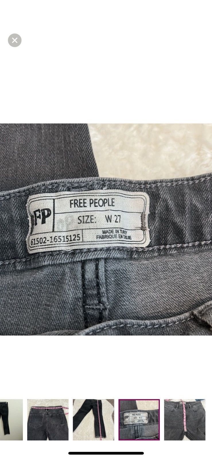 Free People Free people cropped grey jeans size 27 Size 27" / US 4 / IT 40 - 6 Thumbnail