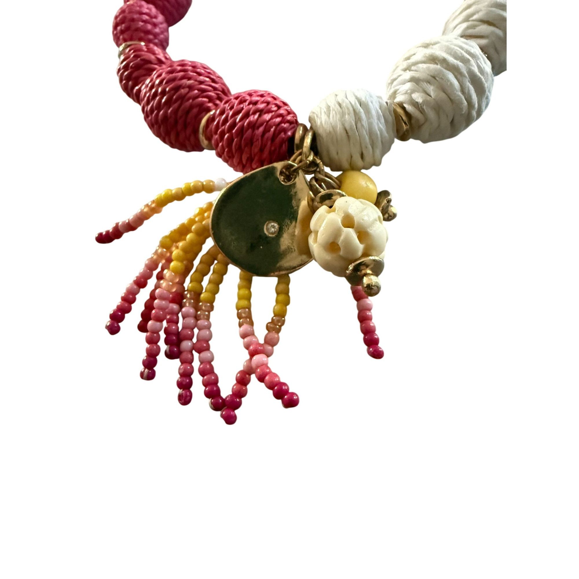 Other Chicos Multi-Color (Pink Orange Yellow White) Thread Bead Br Size ONE SIZE - 2 Thumbnail