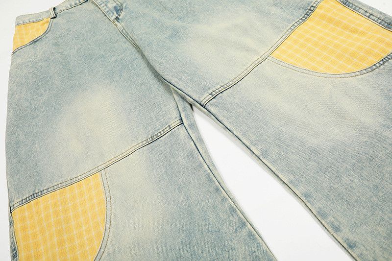 Jean Men's American Retro Scimitar Patchwork Jeans Size US 32 / EU 48 - 4 Thumbnail