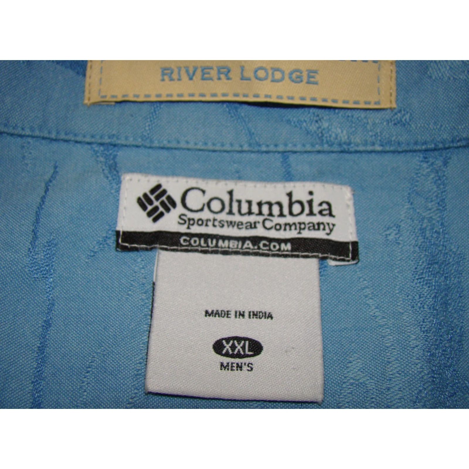 Vintage VINTAGE Columbia River Lodge Mens 2XL Blue Fish Embossed Button Short Sleeve Shirt Size US XXL / EU 58 / 5 - 5 Thumbnail