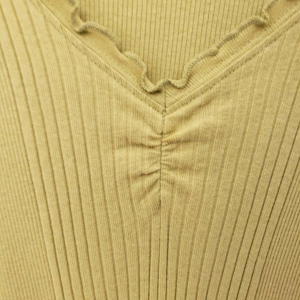 Designer CT1236 Ladies Calvin Klein Green V-neck long sleeve T-shirt Size L / US 10 / IT 46 - 4 Thumbnail