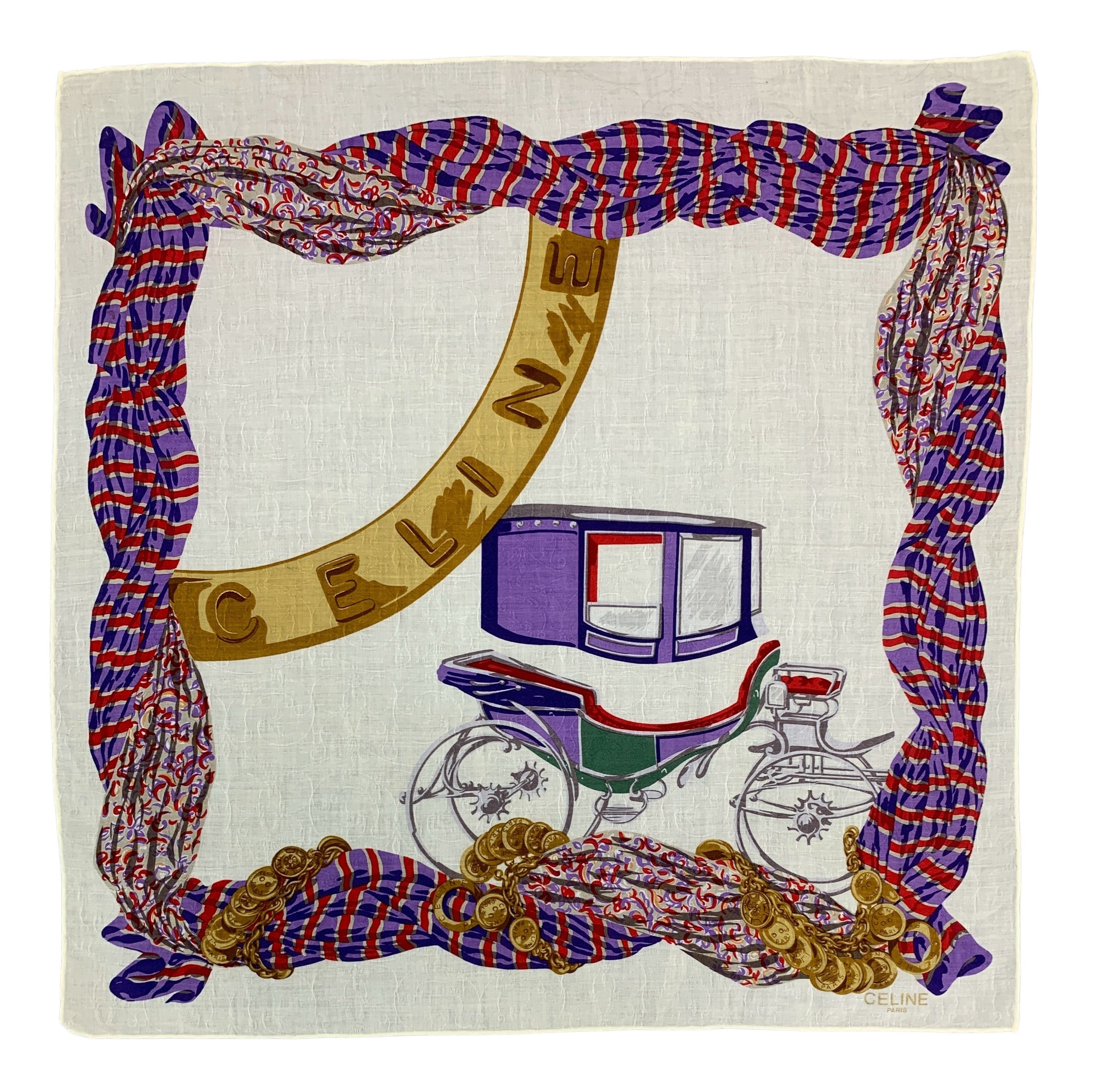 Celine × Vintage Vintage Celine Neckerchief/ Handkerchief - HKA936 Size ONE SIZE - 2 Thumbnail