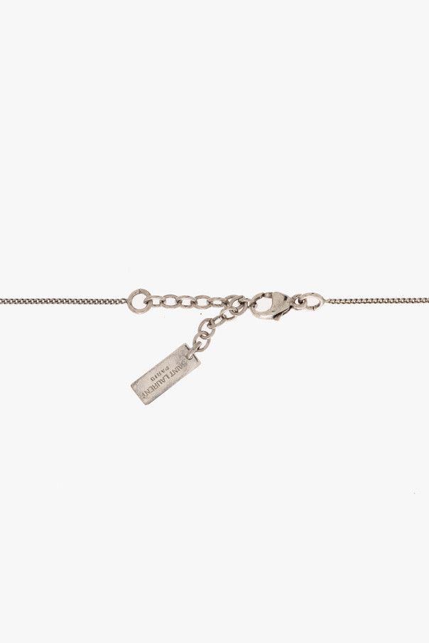 Saint Laurent Paris o1b1hav111124 Size: OS / Long Oval Charm Necklace in Silver Size ONE SIZE - 4 Thumbnail