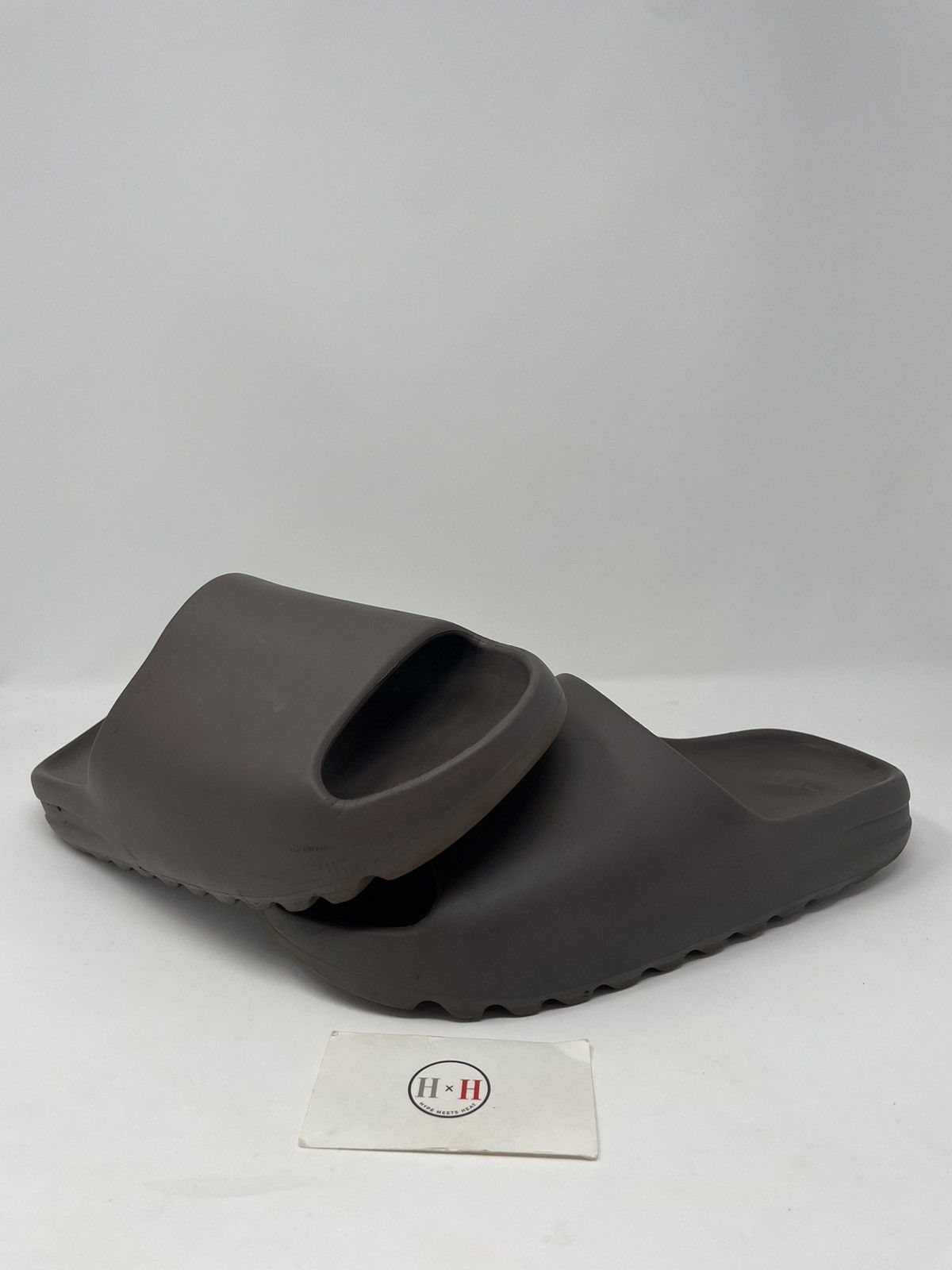image of Adidas Yeezy Slide Soot 2021 in Brown, Men's (Size 12)