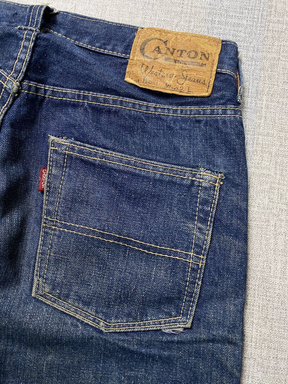 Japanese Brand × Vintage Vintage Canton Selvedge Jeans 60’s Size US 31 - 5 Thumbnail