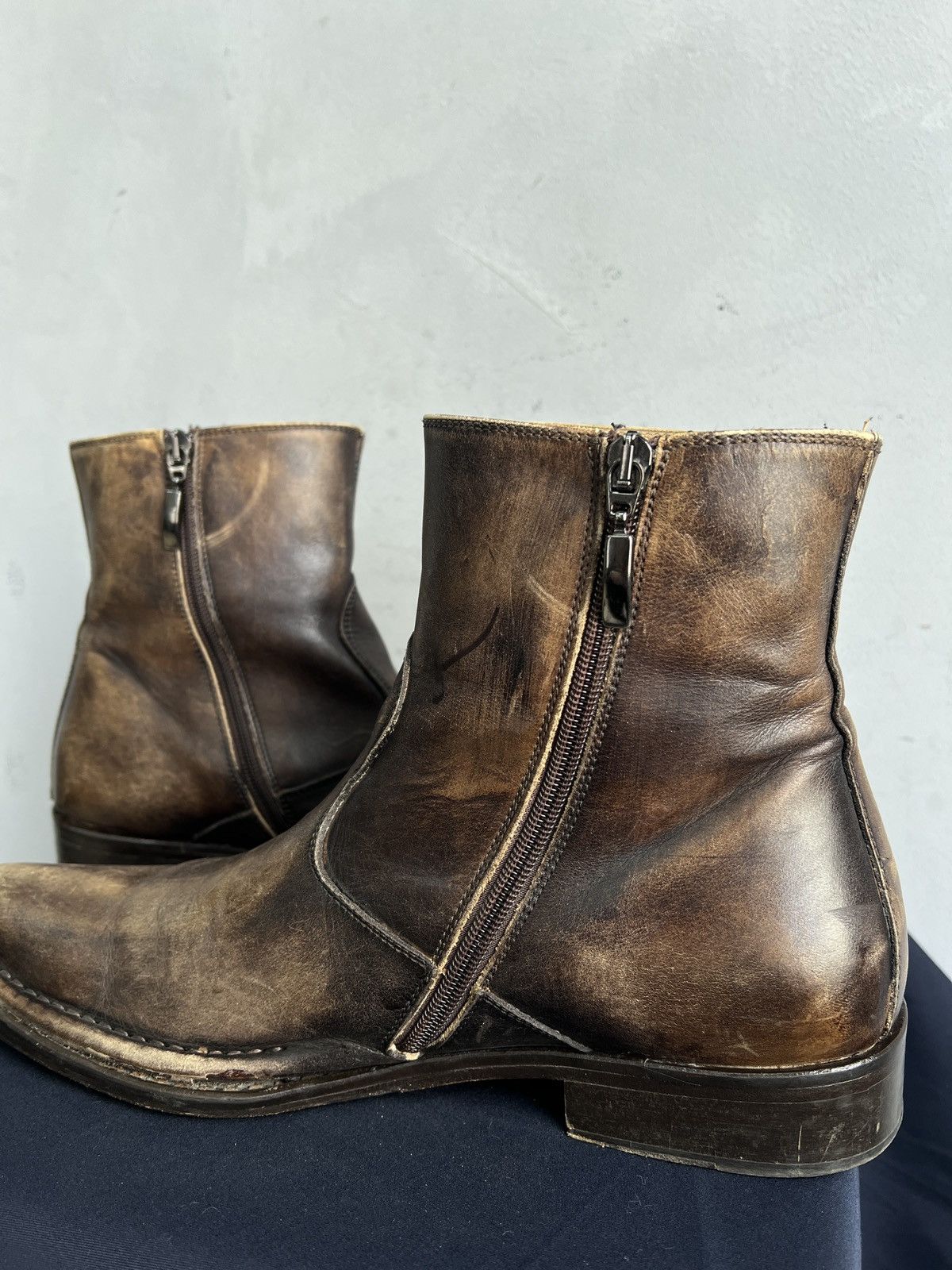 Dirk Bikkembergs Dirk Bikkembergs style leather ankle western moto boots Size US 9 / EU 42 - 7 Thumbnail