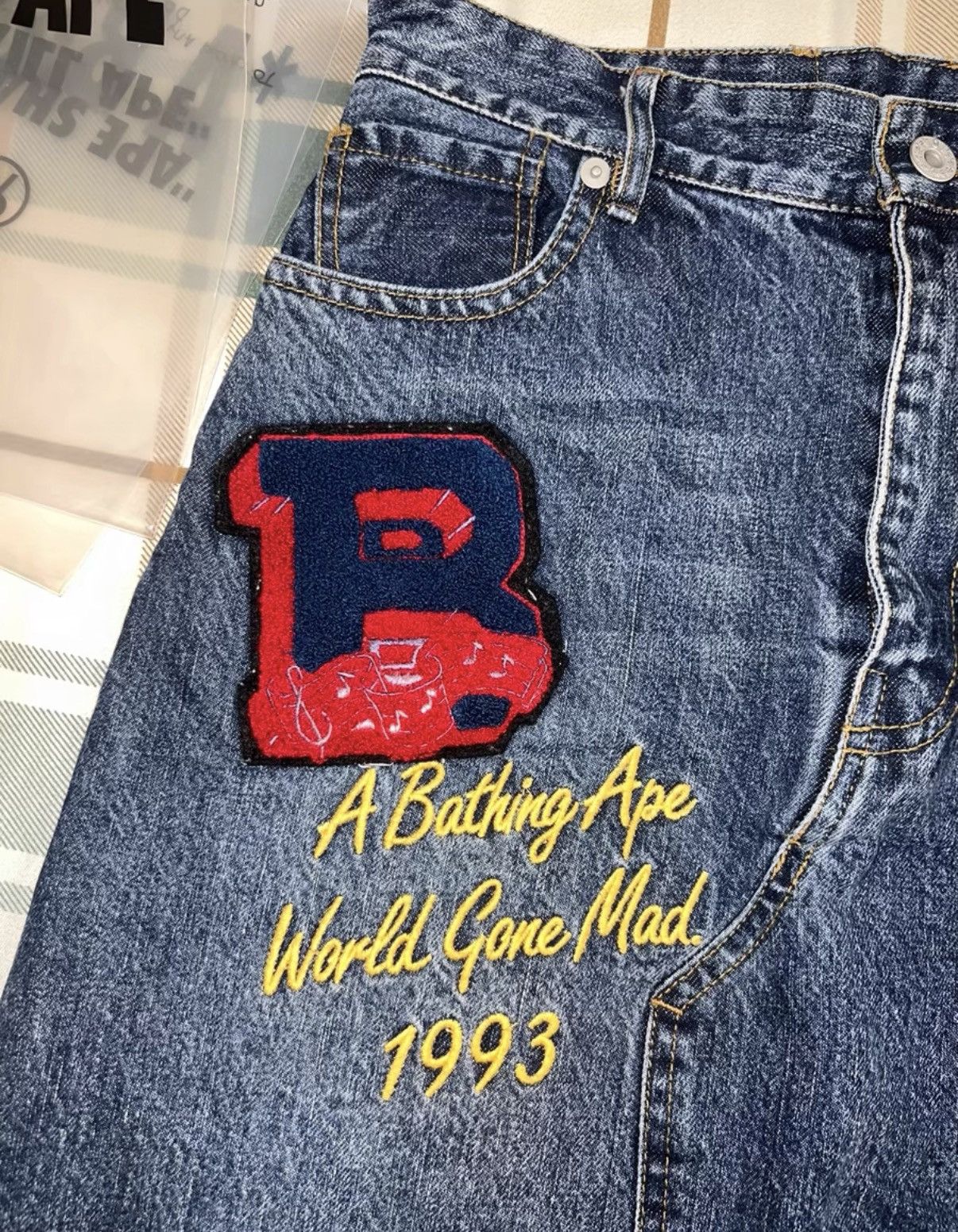 Bape BAPE OG Nigo era denim skirt Size S / US 4 / IT 40 - 2 Thumbnail