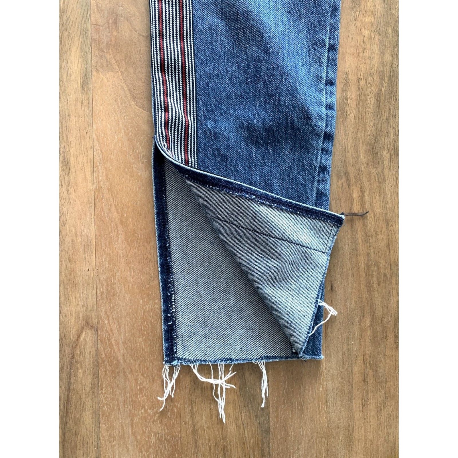 Hudson Hudson Jeans Straight Women 24 Denim Blue Mid Rise Relaxed Straight 5-Pocket Button Fly Crop Size 42" / US 20 - 6 Thumbnail