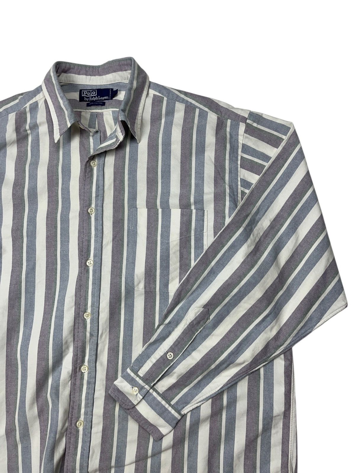 Polo Ralph Lauren Vintage 90s Polo Ralph Lauren Striped Button Up Shirt Size US XL / EU 56 / 4 - 1 Thumbnail