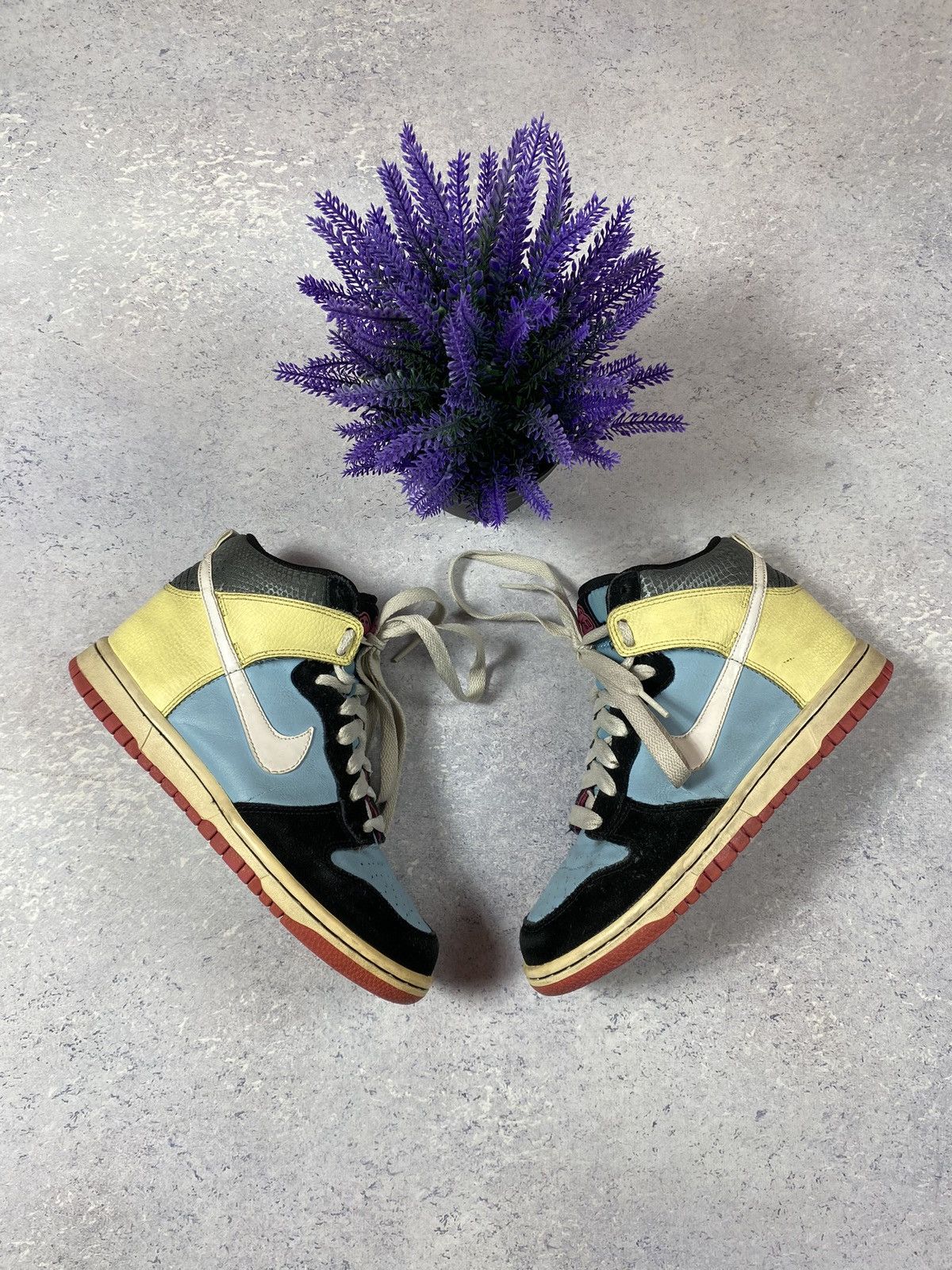 Nike × Vintage 2008 Nike Dunk High 6.0 SB Skateboard Powder Blue Lemon Size US 6 / IT 36 - 2 Thumbnail