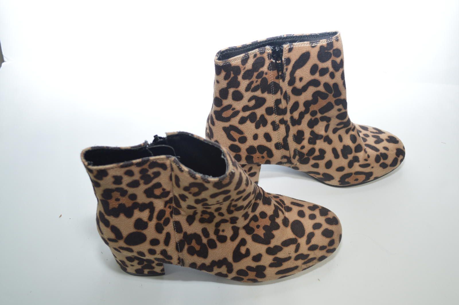Designer Leopard Print Fabric Ankle Boots, Size 8.5 Women's Size US 8.5 / IT 38.5 - 1 Thumbnail