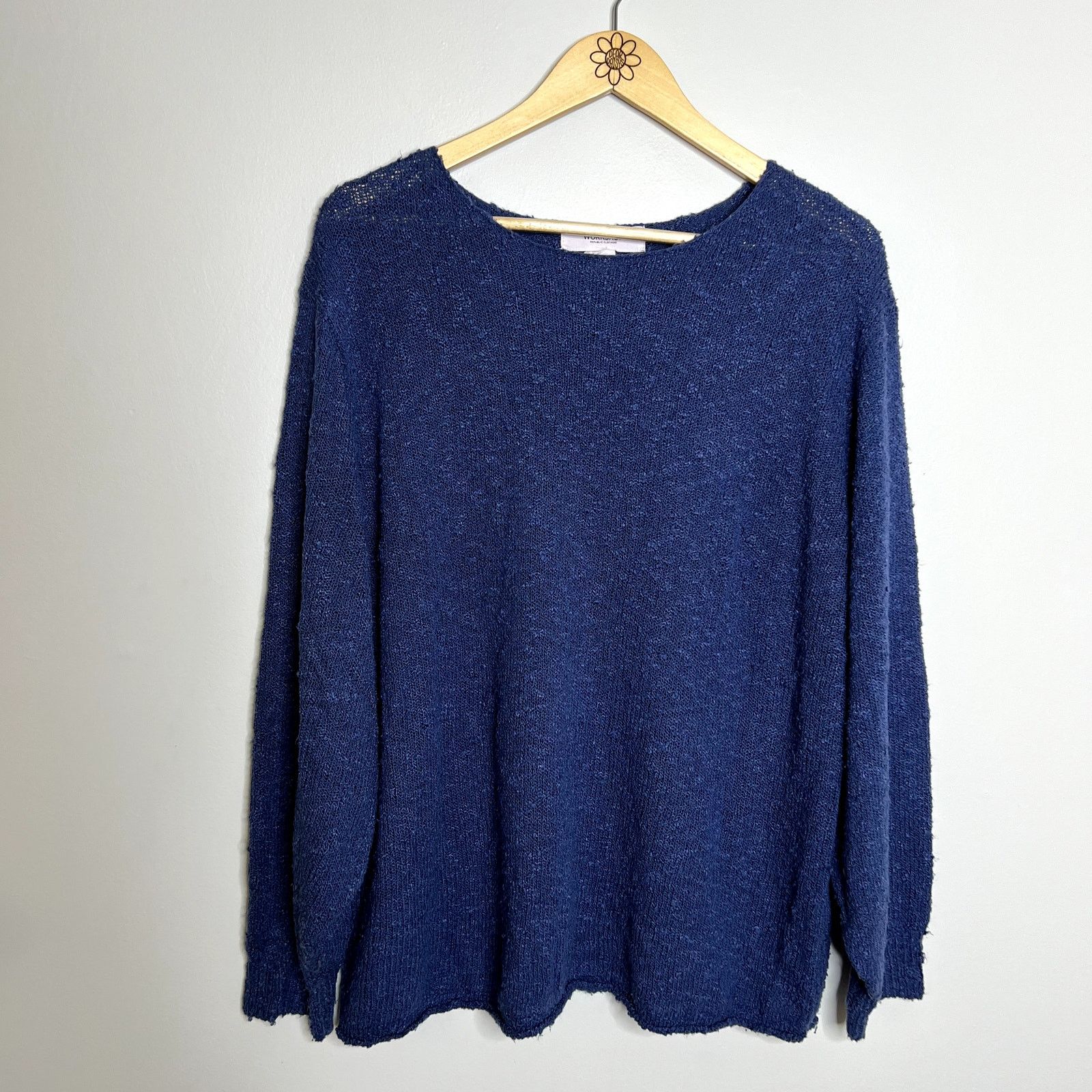 Other Workshop Republic Blue Boucle Knit Sweater Size L / US 10 / IT 46 - 4 Thumbnail