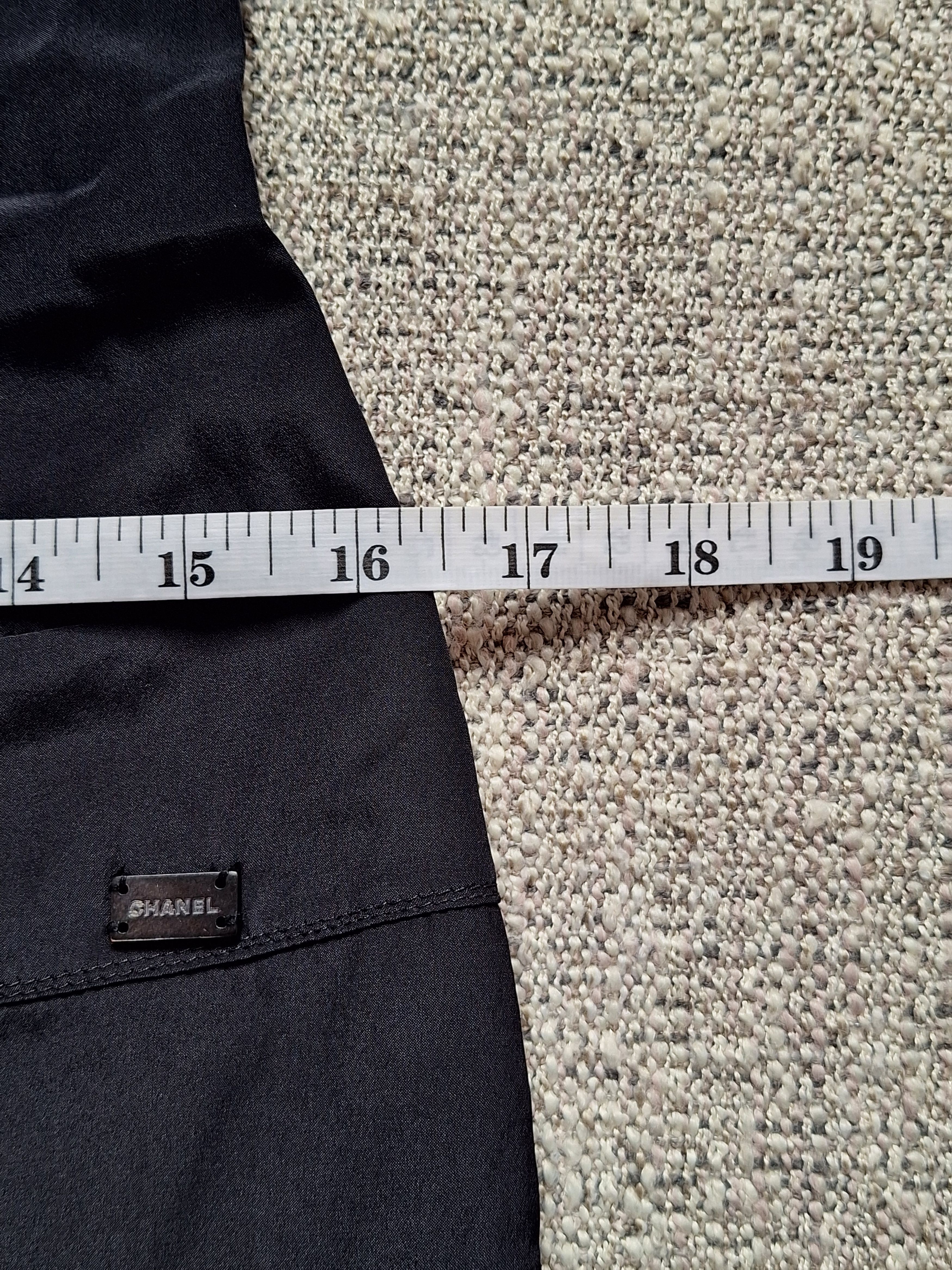 Chanel CHANEL / 03P 2003 Spring Silk Chiffon Black Skirt Size XS / US 0-2 / IT 36-38 - 8 Thumbnail