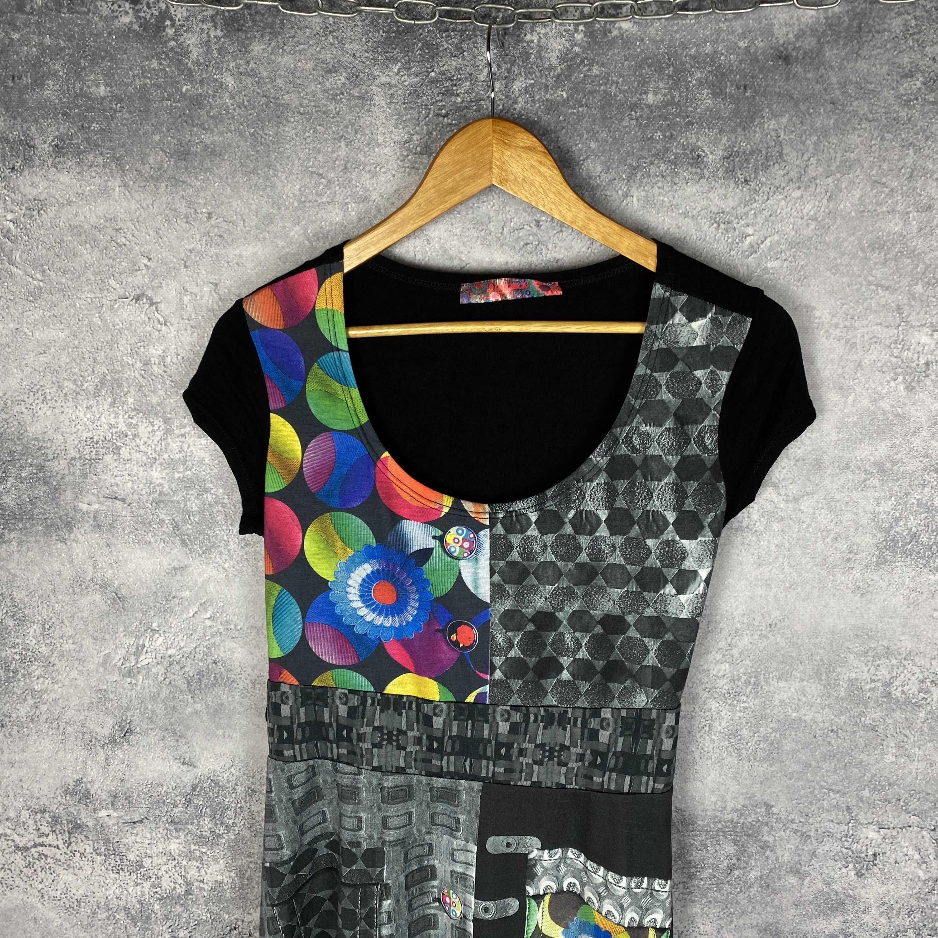Desigual Desigual Dress Women's Size M Multicolor Short Sleeve Size M / US 6-8 / IT 42-44 - 2 Thumbnail
