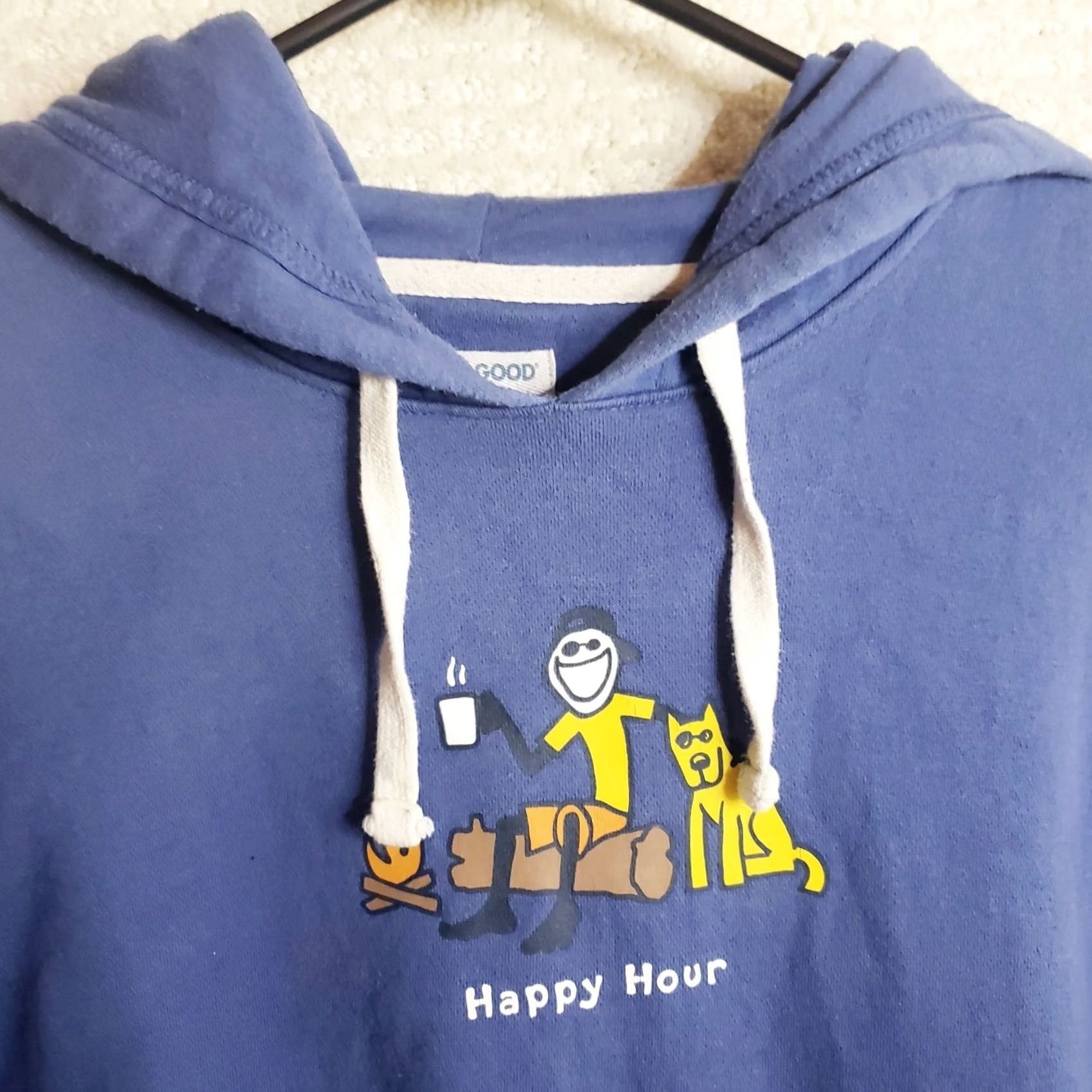 Life is Good Life is Good Hoodie Sweatshirt Blue Unisex Adults L Size US L / EU 52-54 / 3 - 5 Thumbnail