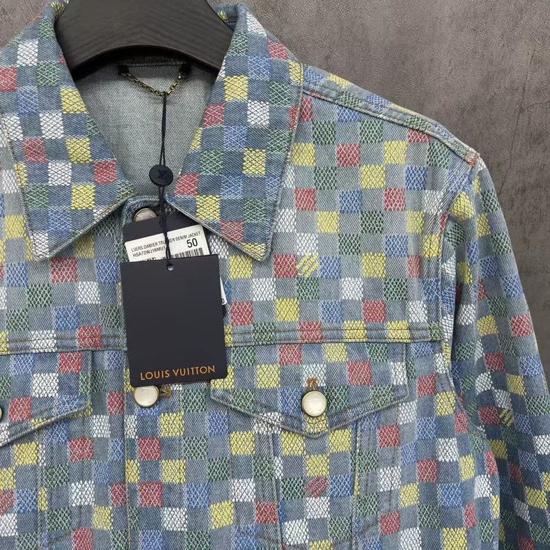 Louis Vuitton Louis Vuitton Louis Vuitton Checkered Denim Jacket-2506 Size US XXL / EU 58 / 5 - 2 Thumbnail