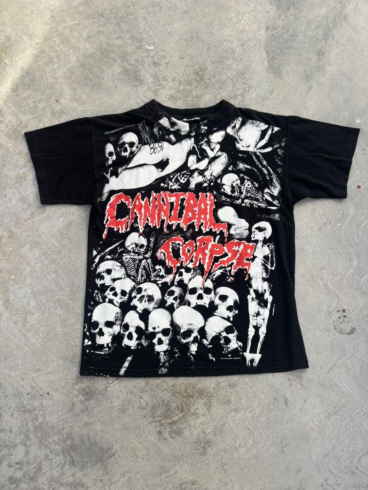 Band Tees Vintage Y2K 2002 Cannibal Corpse AOP T Shirt Size US M / EU 48-50 / 2 - 1 Thumbnail